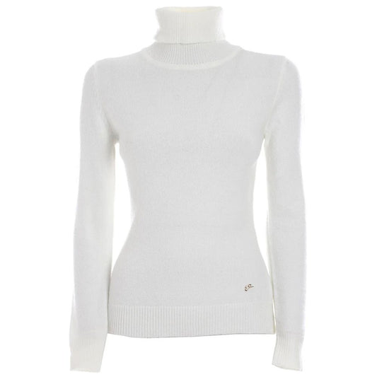 Yes Zee White Poloneck Sweater