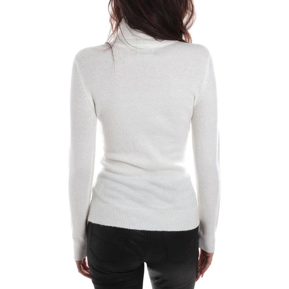 Yes Zee White Poloneck Sweater
