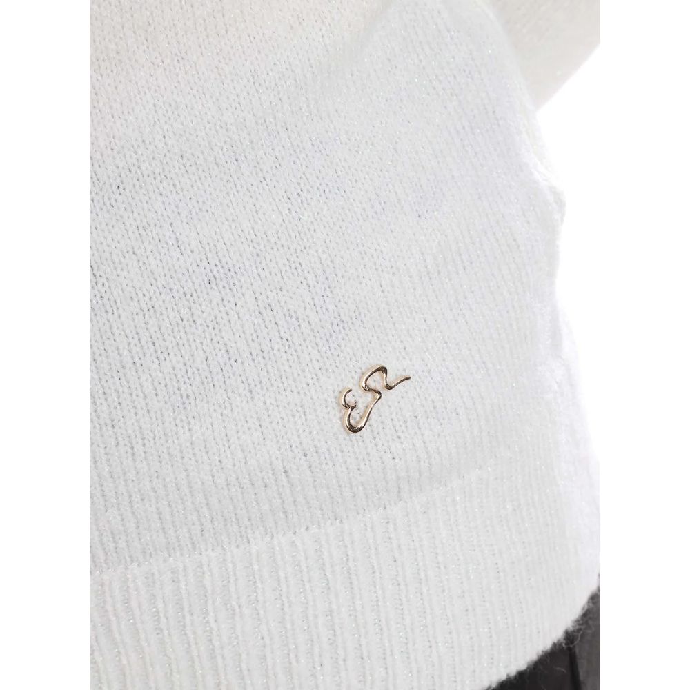 Yes Zee White Poloneck Sweater