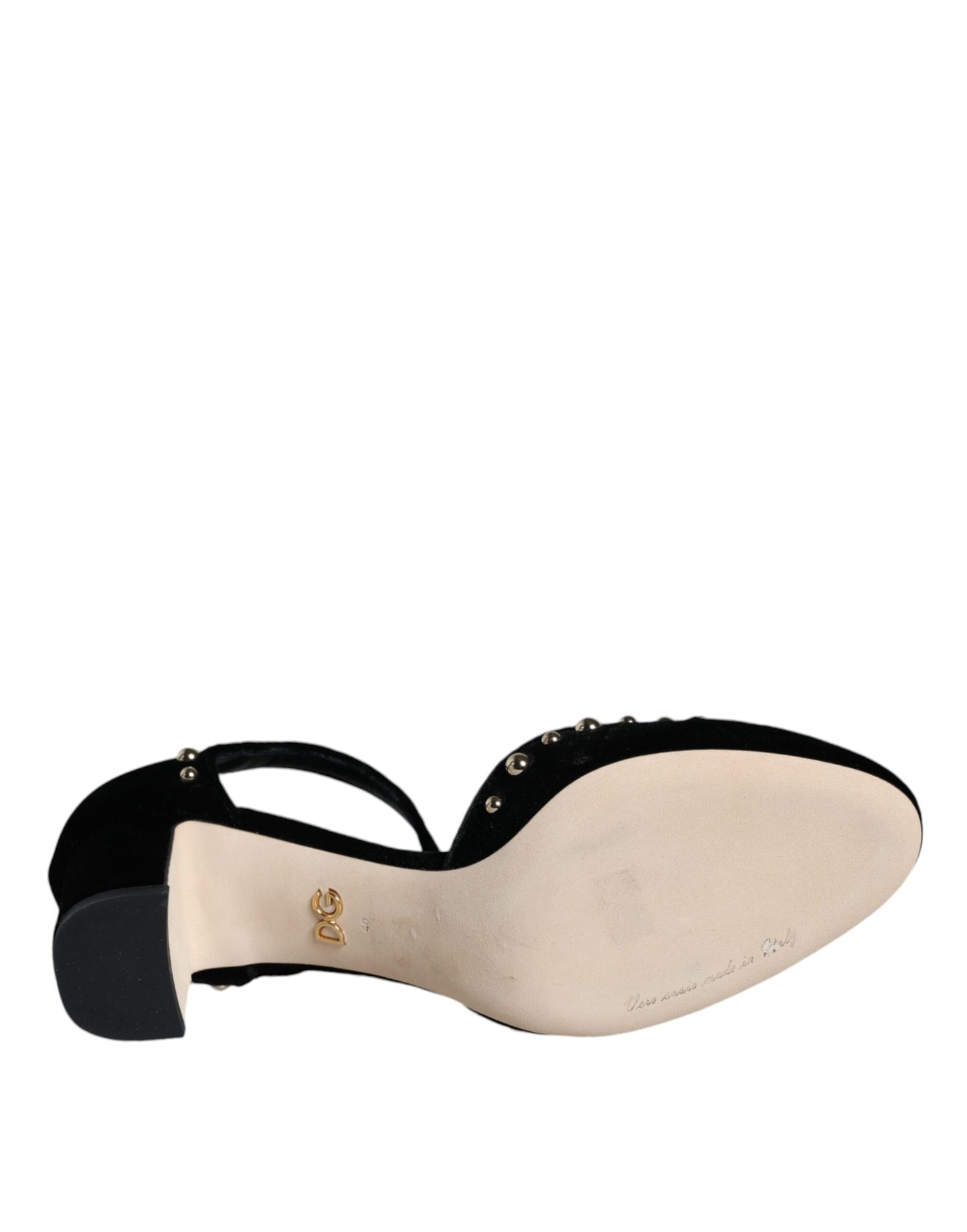 - Black Velvet Roses Ankle Strap Pumps Shoes