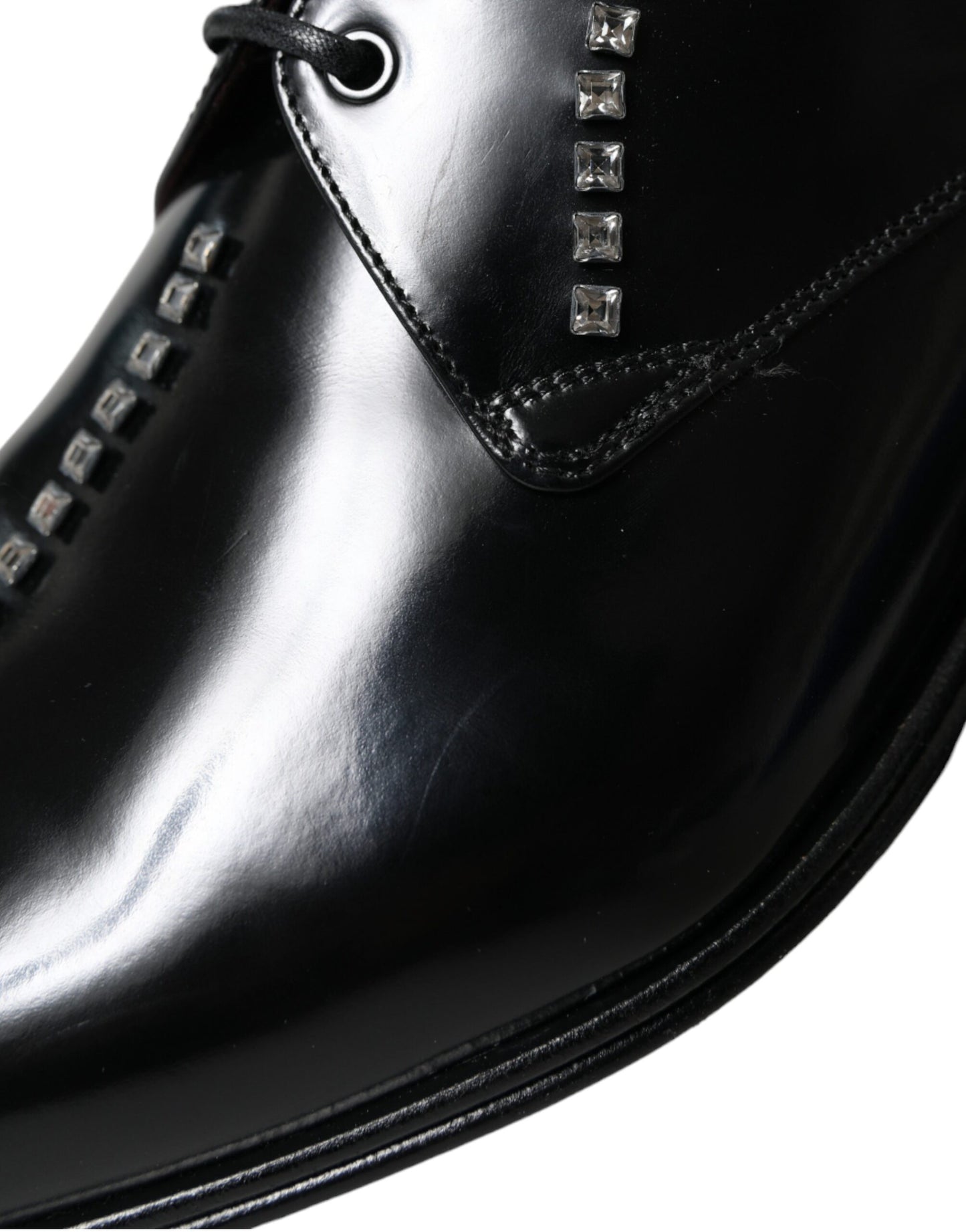 - Black Leather Crystal Dress Formal Shoes