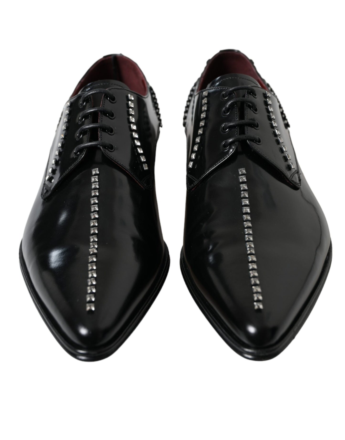 - Black Leather Crystal Dress Formal Shoes