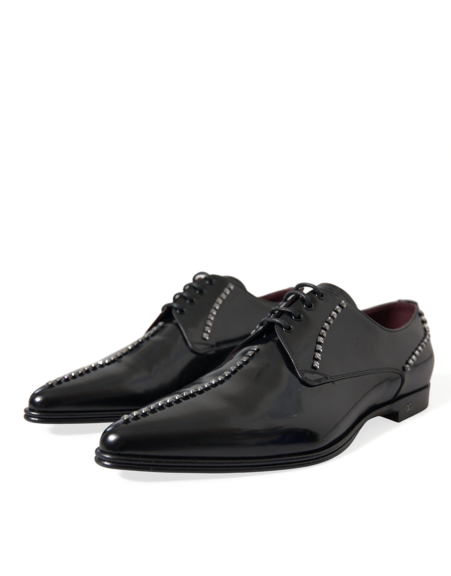 - Black Leather Crystal Dress Formal Shoes