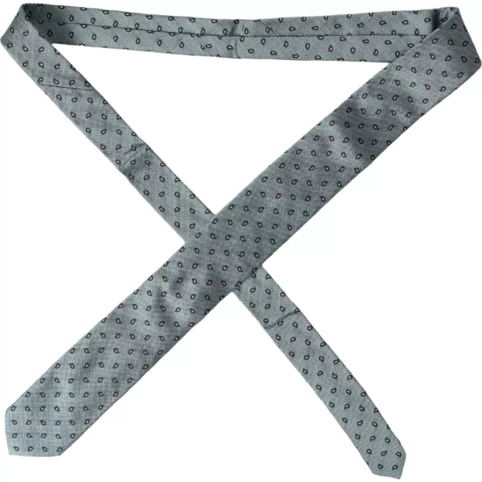 - Green 100% Silk Patterned Adjustable Men Tie