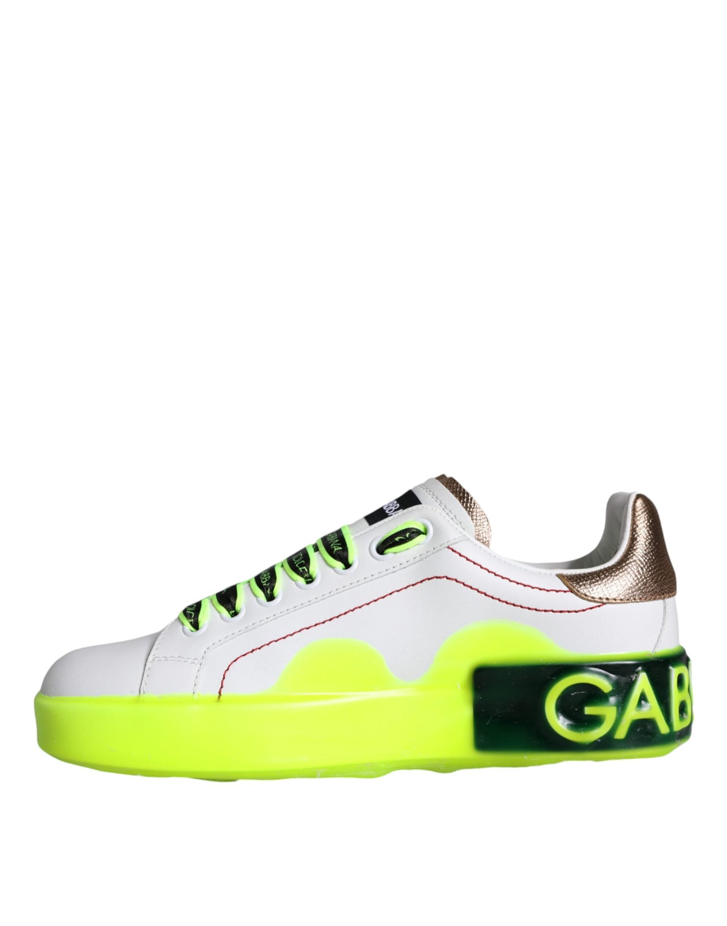 - White Leather Portofino Low Top Sneakers Shoes