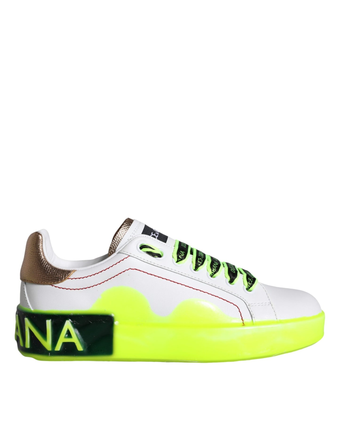 - White Leather Portofino Low Top Sneakers Shoes