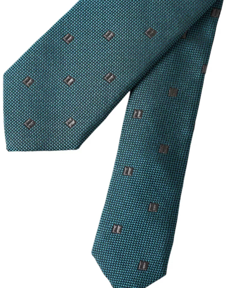 - Green Patterned Silk Adjustable Men Tie