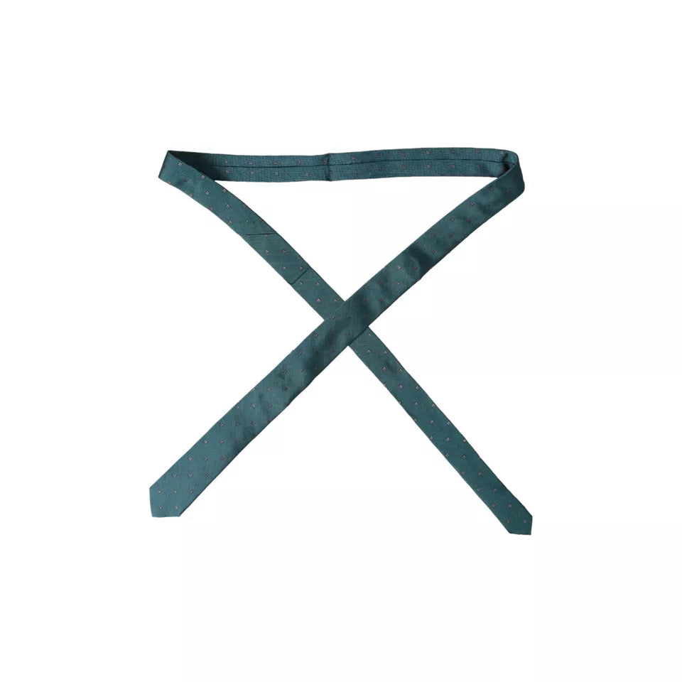 - Green Patterned Silk Adjustable Men Tie