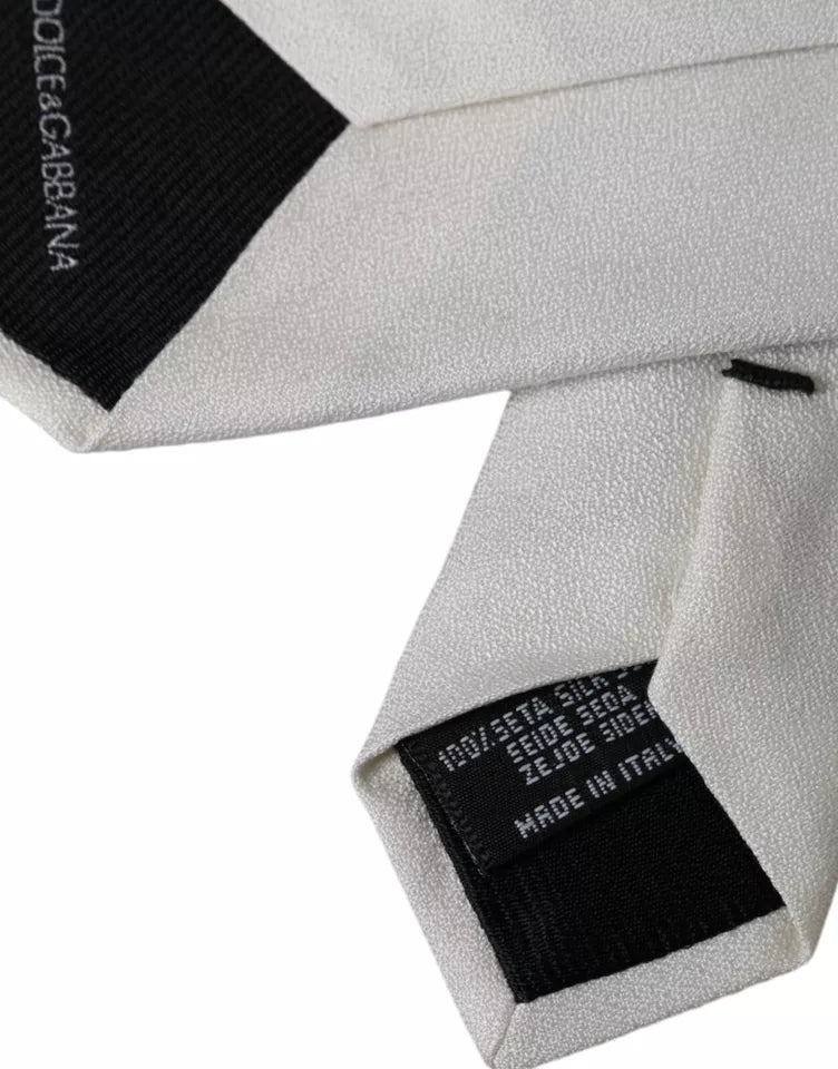 - White Silk Classic Adjustable Men Tie