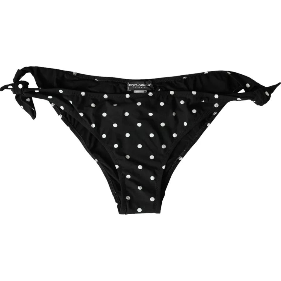 - Black Polka Dot Swimwear Beachwear Bottom Bikini