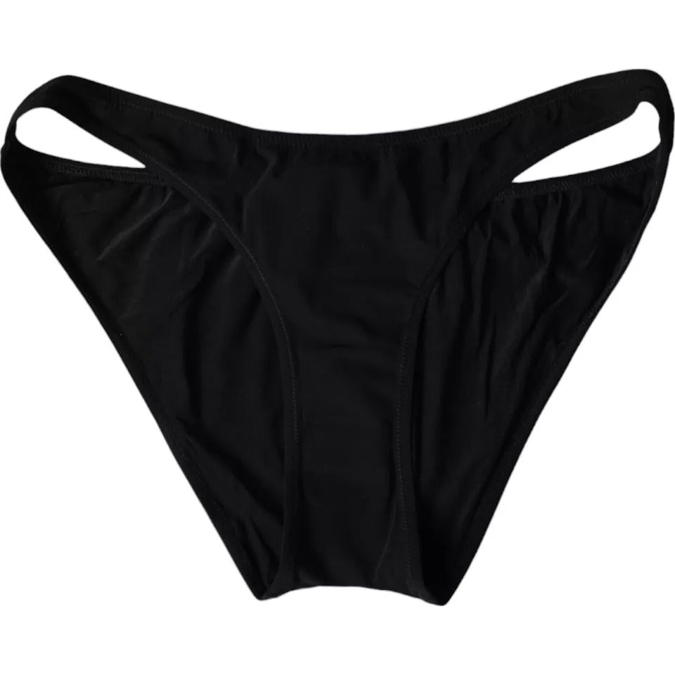 - Black Nylon Swimwear Beachwear Bottom Bikini