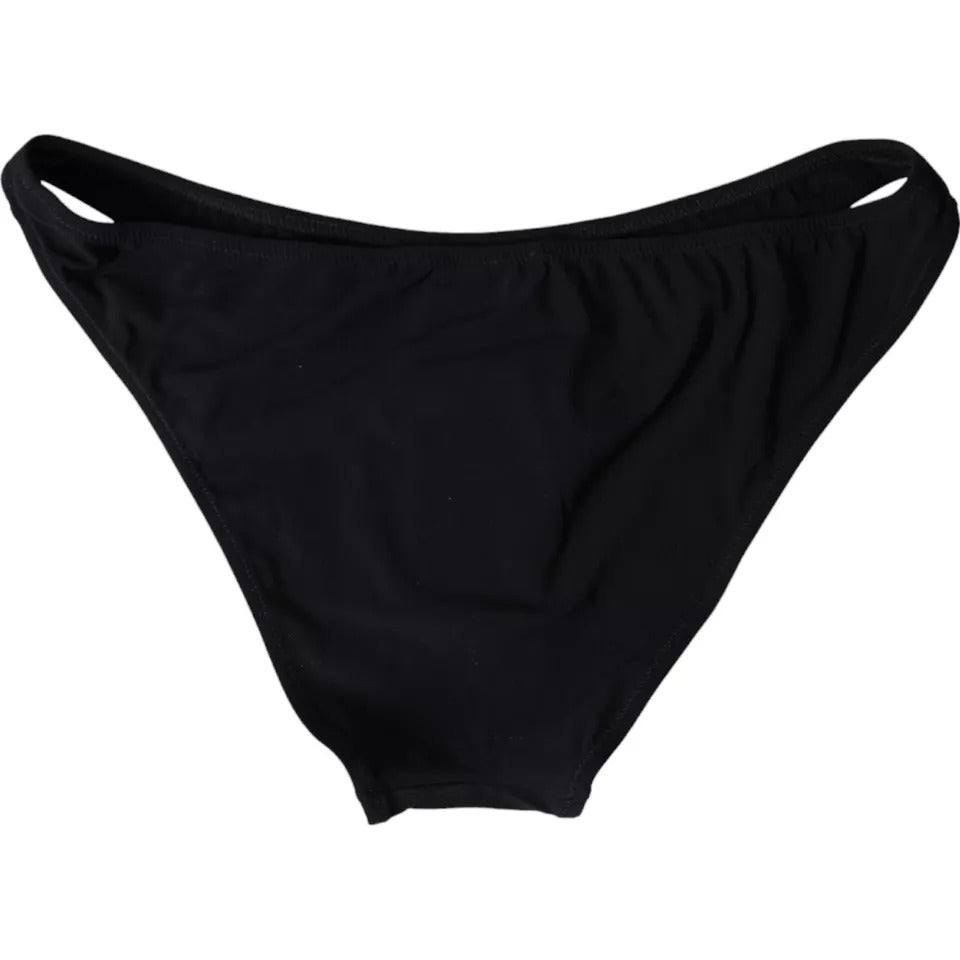 - Black Nylon Swimwear Beachwear Bottom Bikini