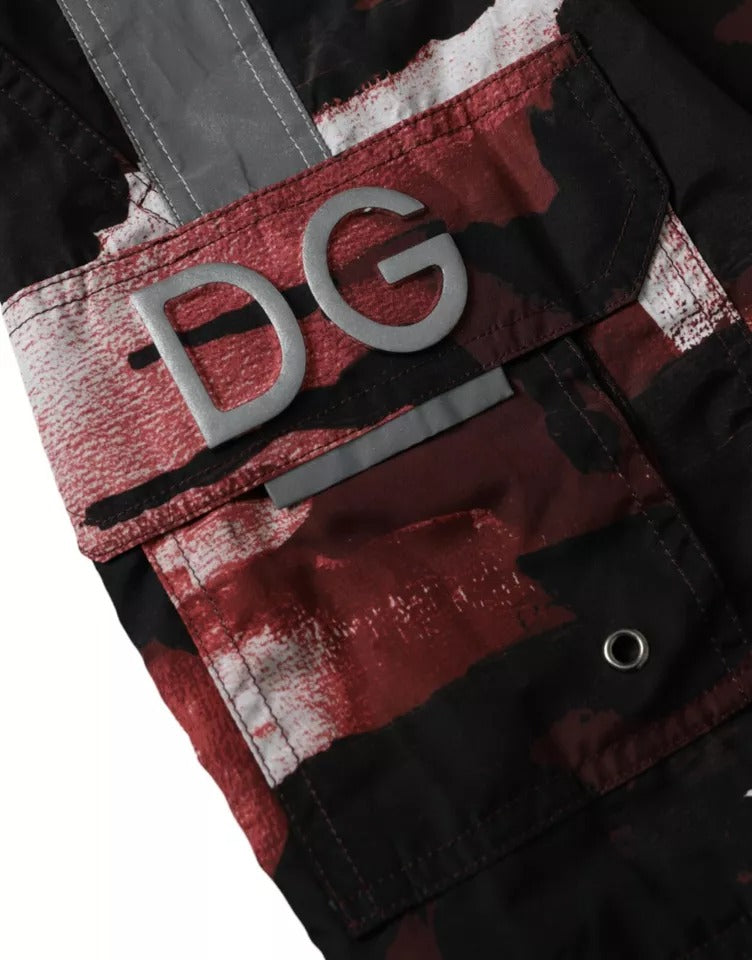 - Multicolor Camouflage DG Logo Beachwear Shorts Swimwear