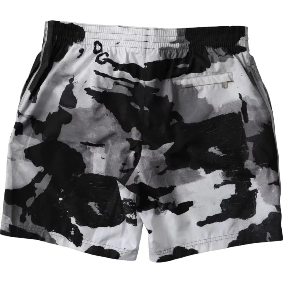 - Multicolor Camouflage DG Logo Beachwear Shorts Swimwear