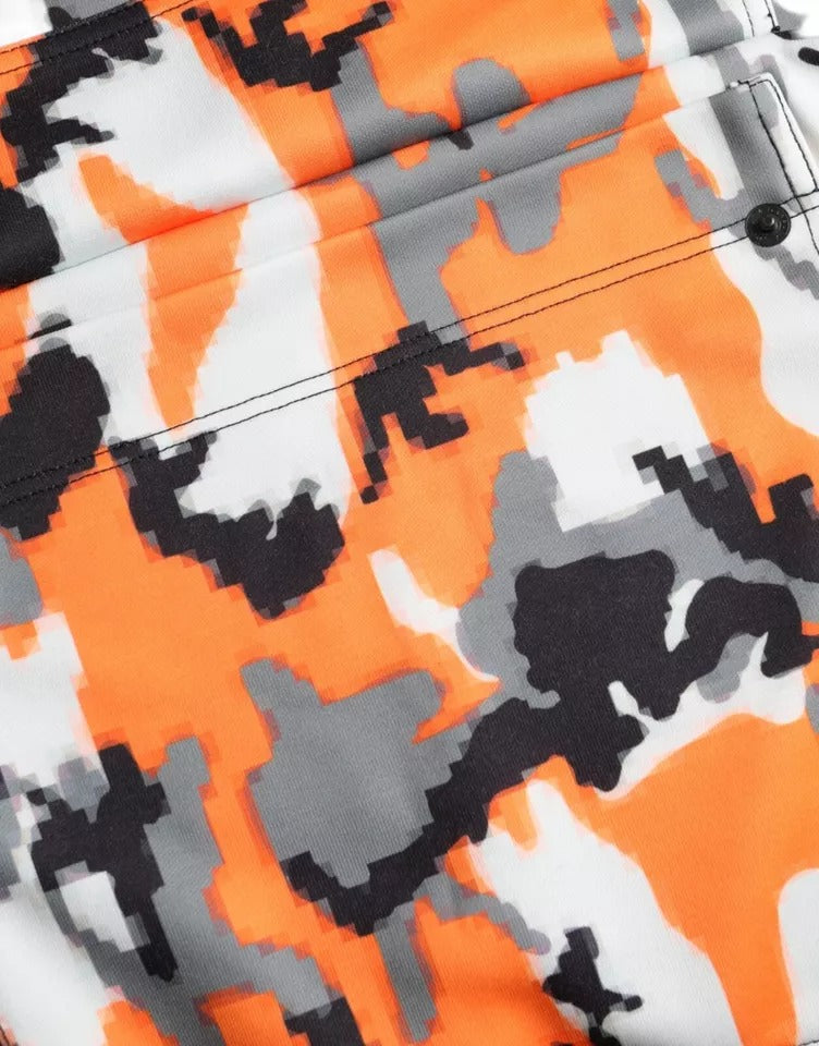 - Multicolor Camouflage Crew Neck Pullover Sweater
