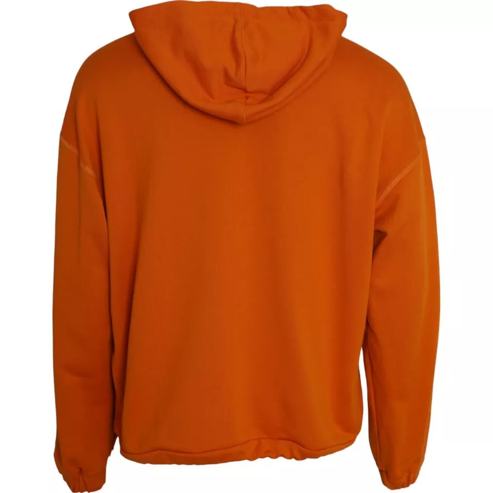 - Orange Hooded Pullover Sweatshirt Sweater