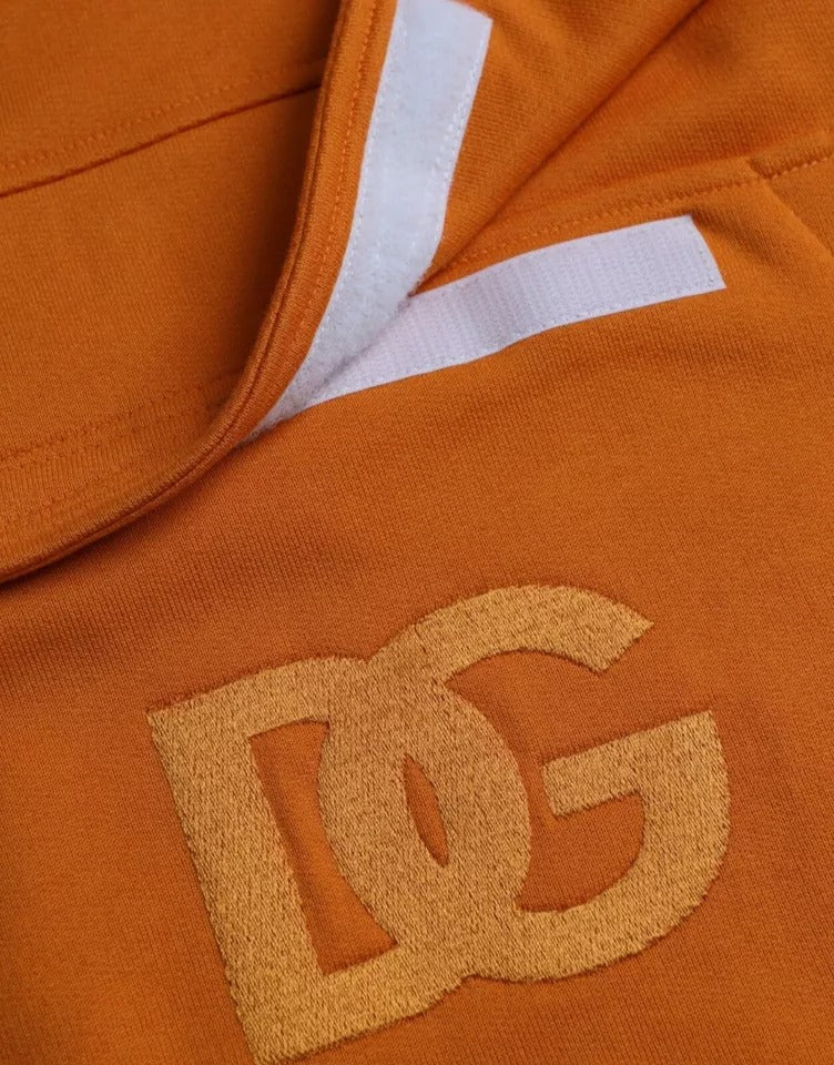 - Orange Hooded Pullover Sweatshirt Sweater