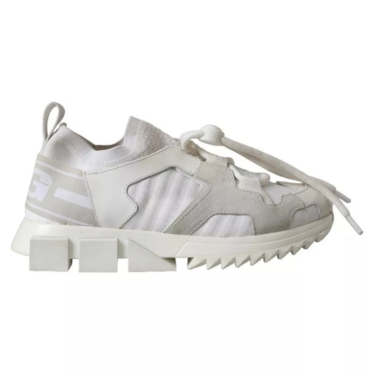 - White Mesh Sorrento Trekking Sneakers Shoes