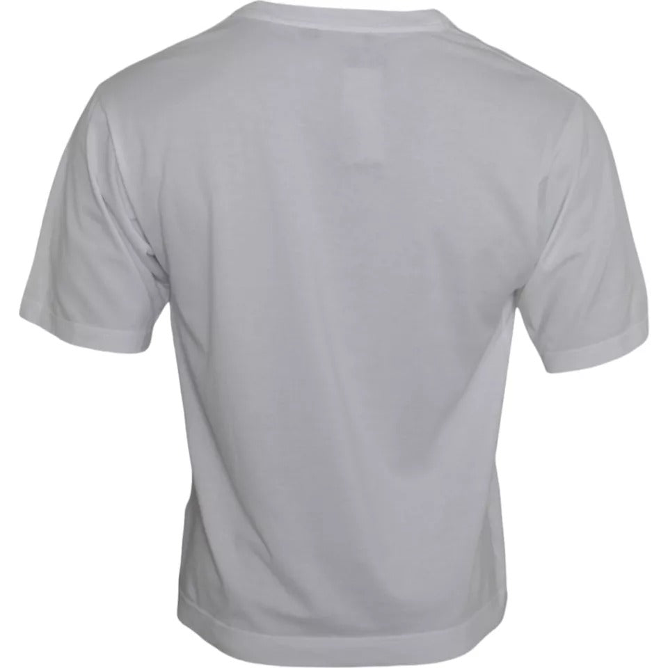 - White Cotton DG Applique Men Casual T-shirt