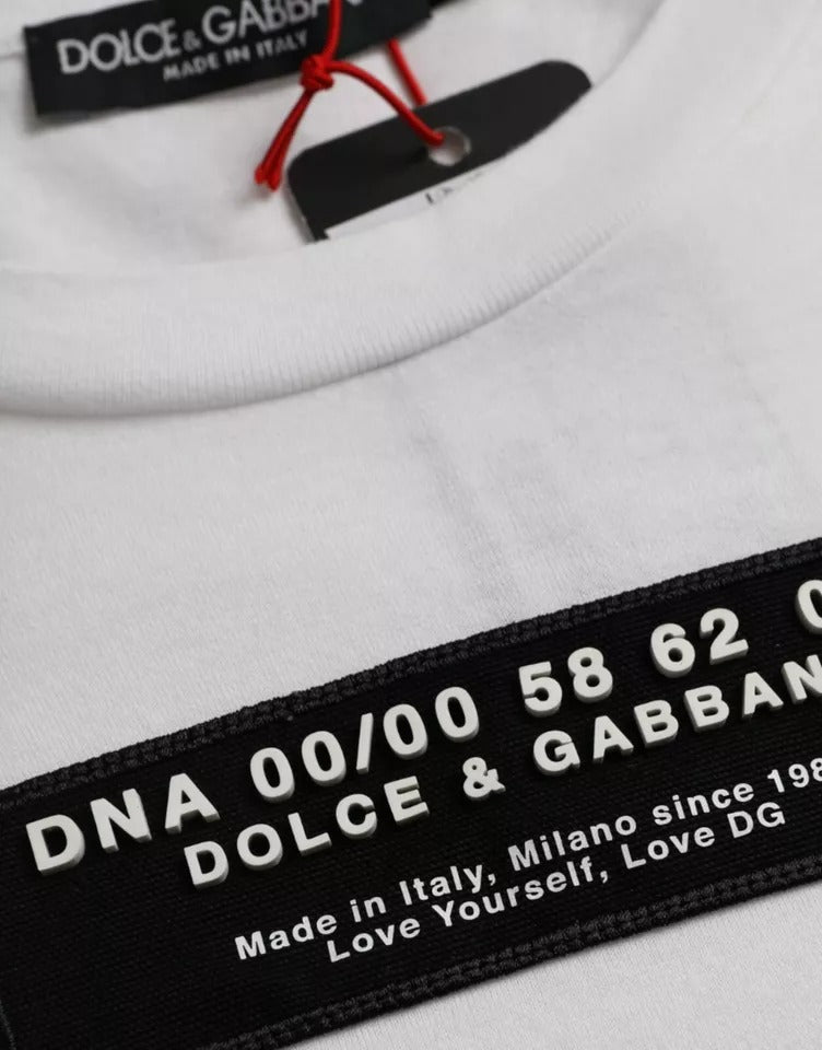 - White Cotton DG Applique Men Casual T-shirt