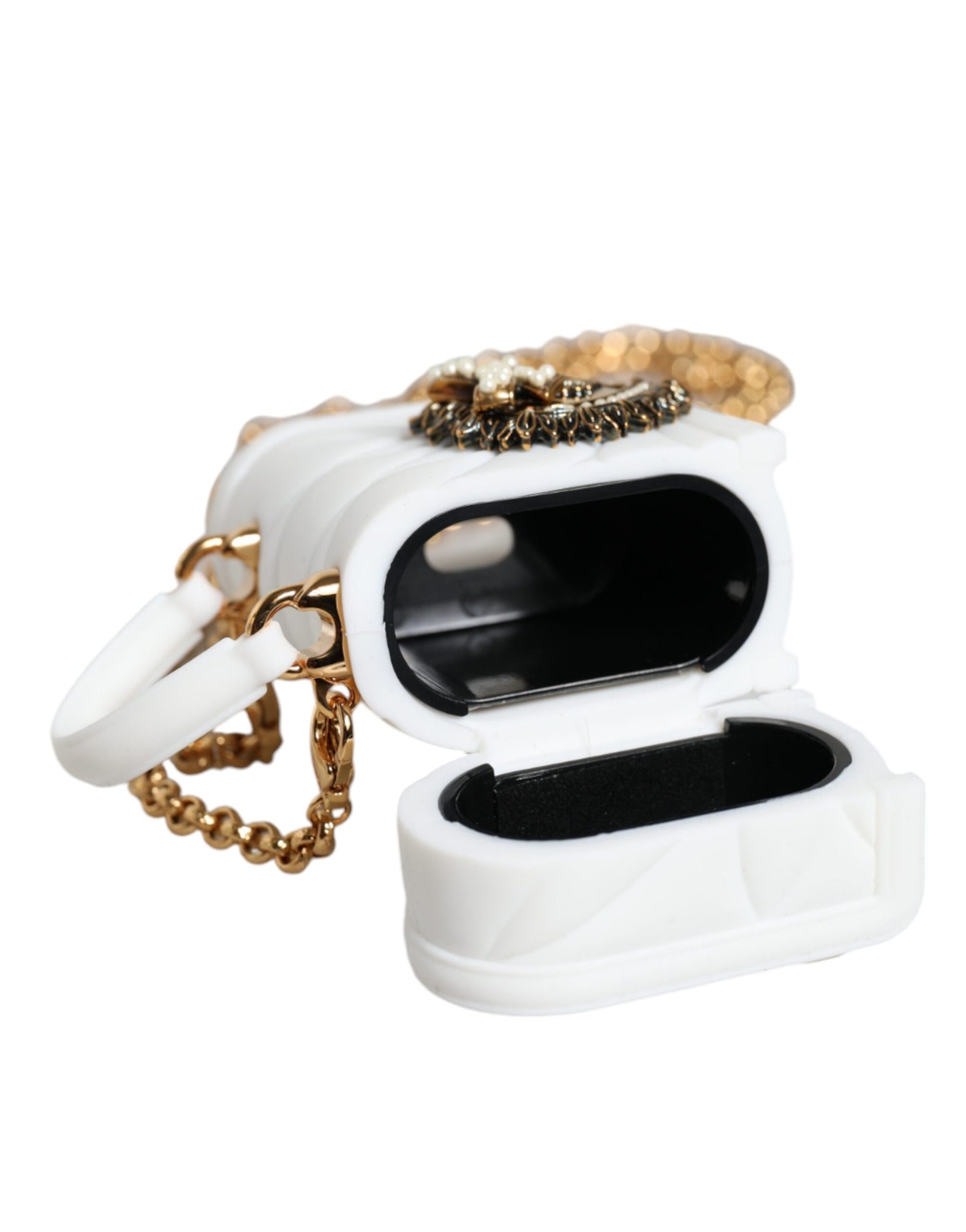 - White Silicone Devotion Heart Cover Hand Bag Airpod Case
