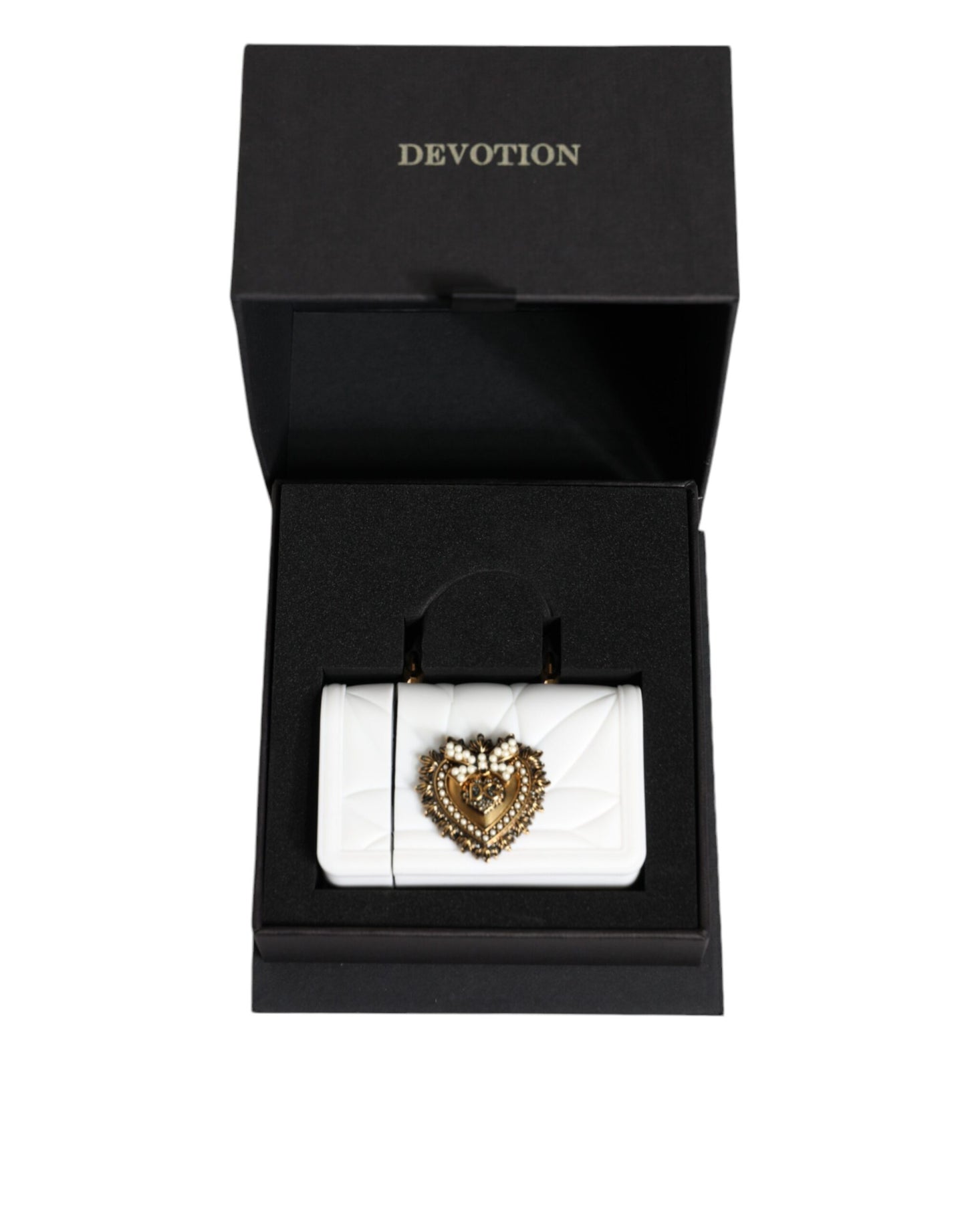 - White Silicone Devotion Heart Cover Hand Bag Airpod Case