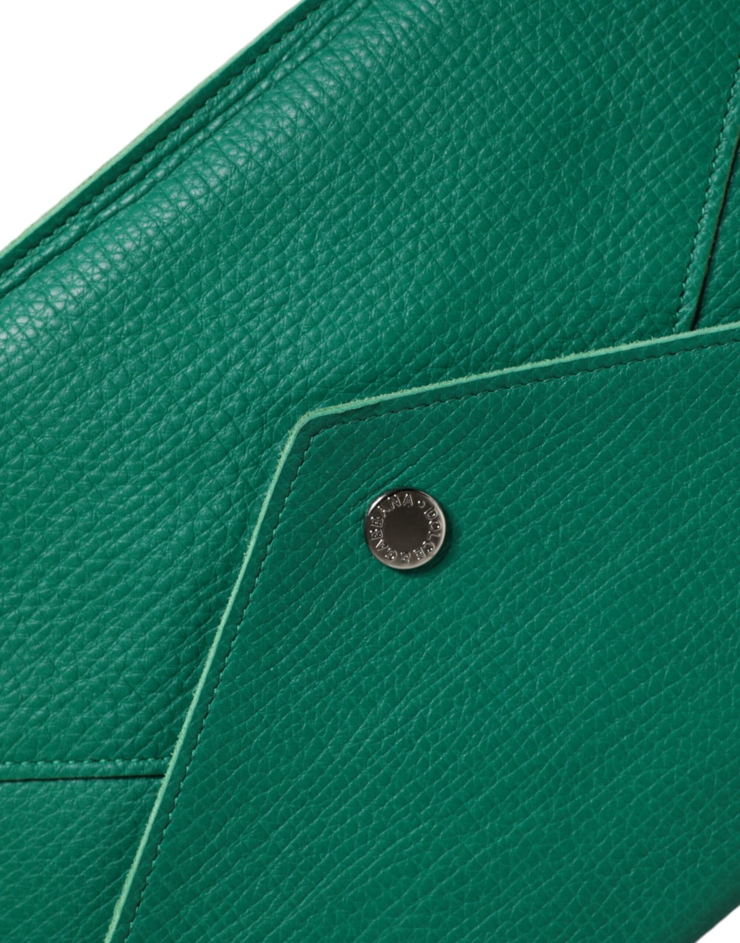 - Green Leather Handbag Clutch Mini Purse Pouch Tablet Case