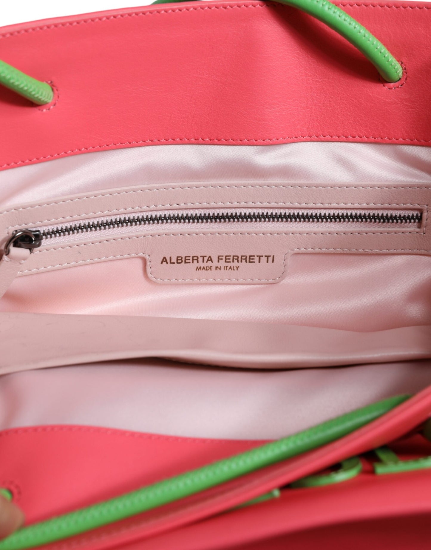 - Pink Leather Weekend Wednesday Shopping Tote Bag