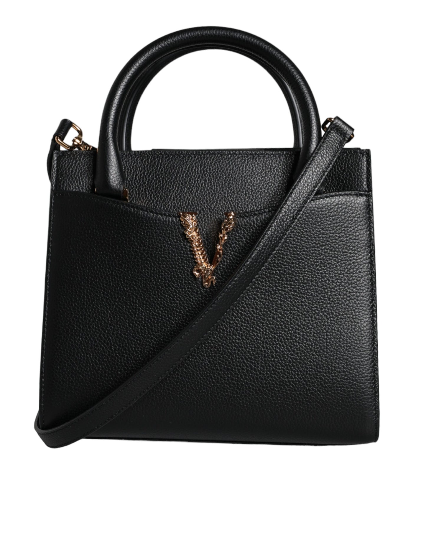 - Black Small Leather TopHandle Shoulder Crossbody Bag