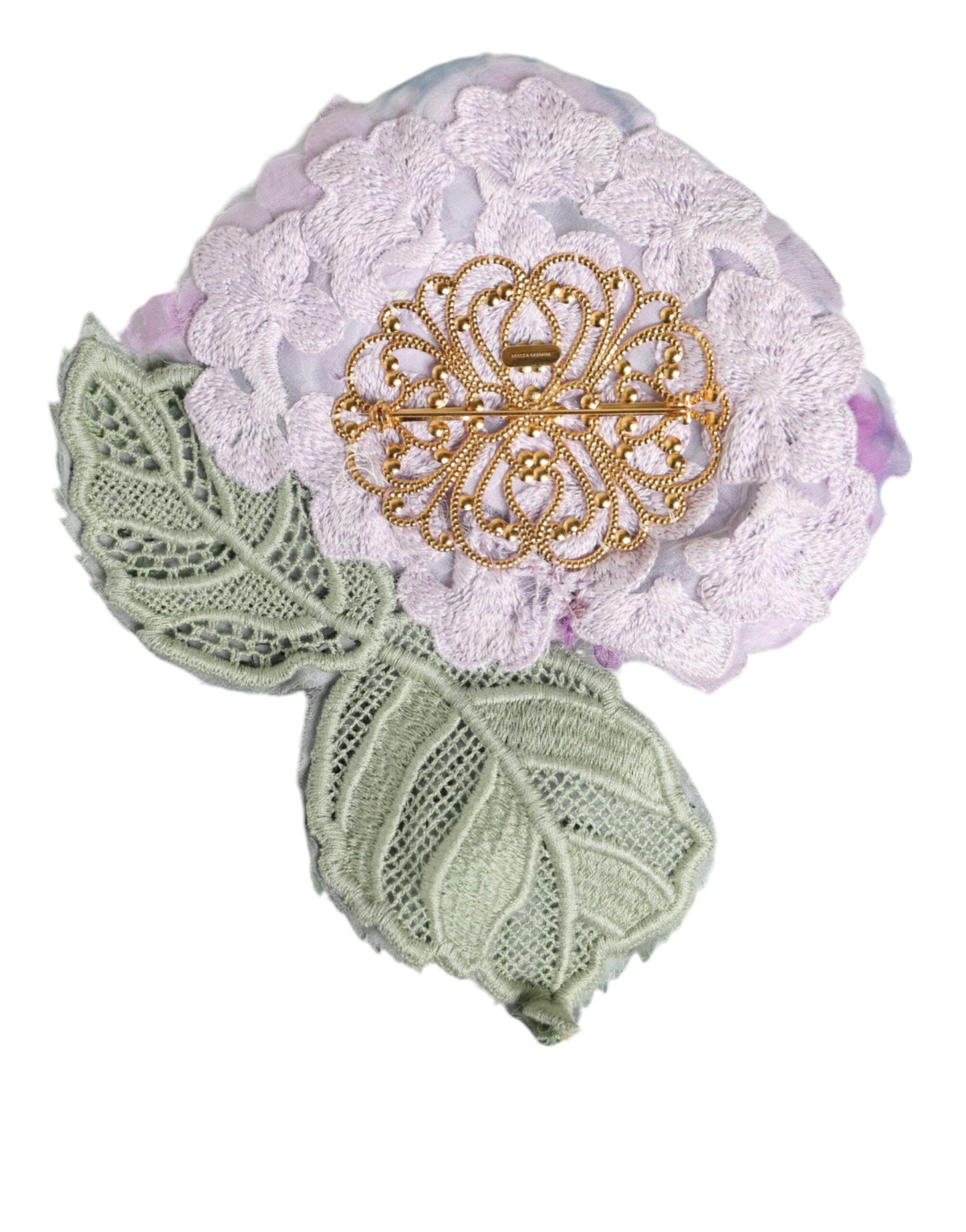 - Multicolor Hydrangea Gold Brass Pin Brooch