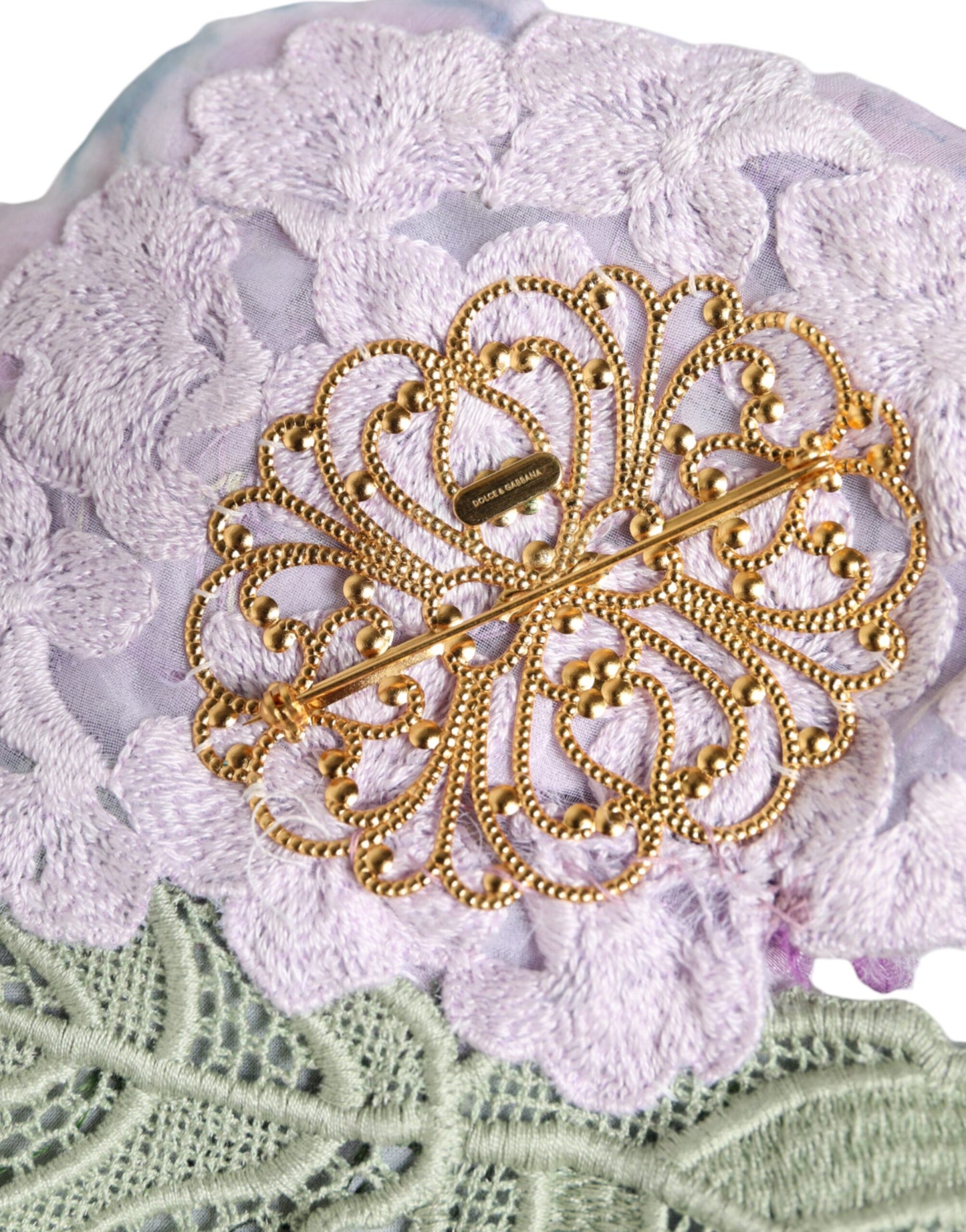 - Multicolor Hydrangea Gold Brass Pin Brooch