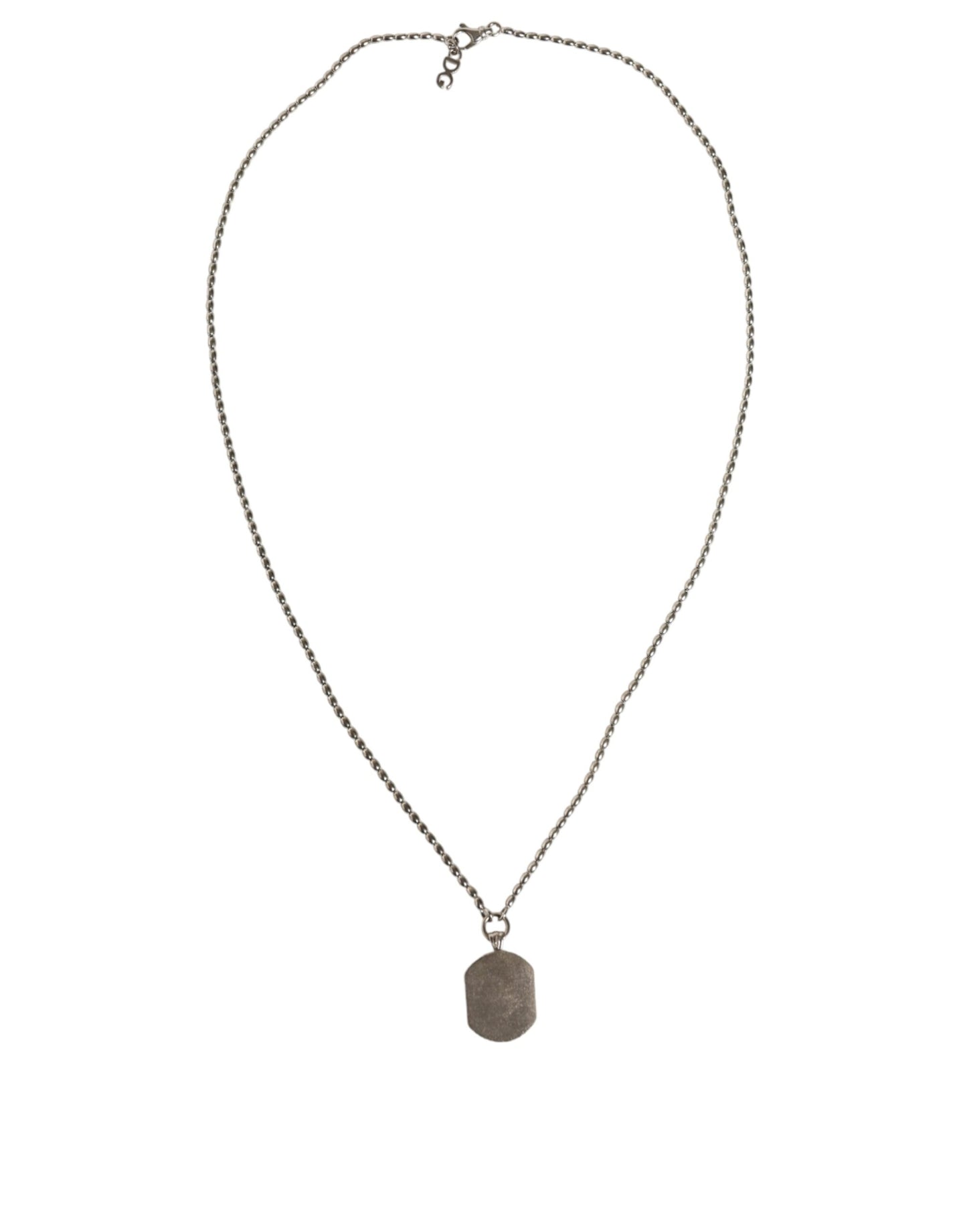 Sterling Silver 925 Chain Bar Gem Pendant Logo Necklace - The Luxe Alliance
