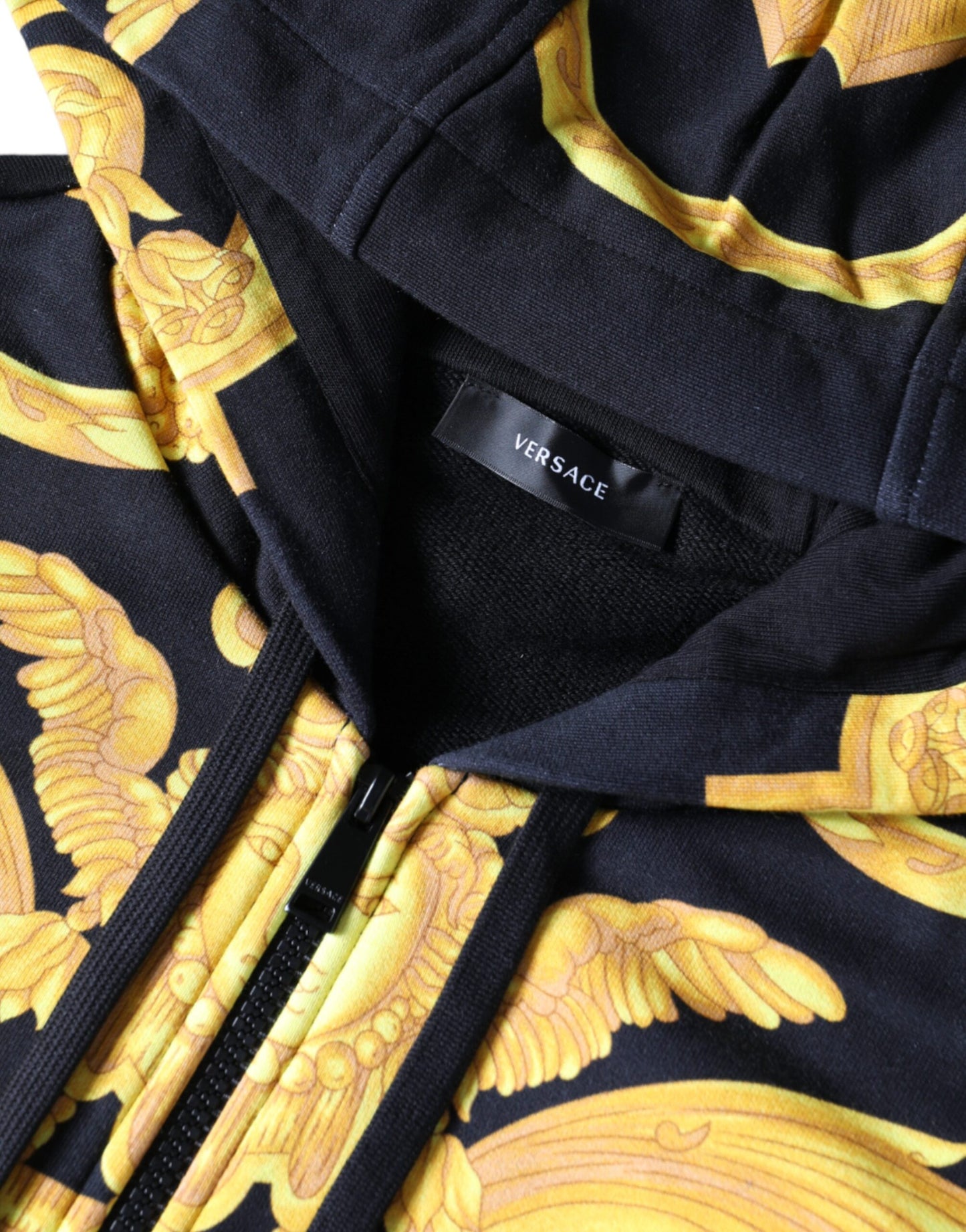 Black Medusa Print Full Zip Hoodie Sweatshirt / Jumper - The Luxe Alliance