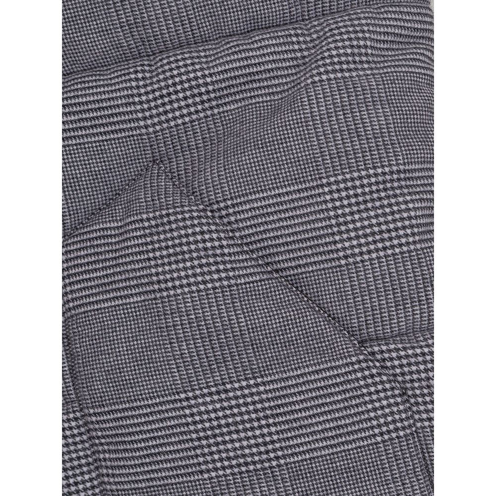 Gran Sasso Gray Cotton Prince of Wales Padded Sleeveless Jacket