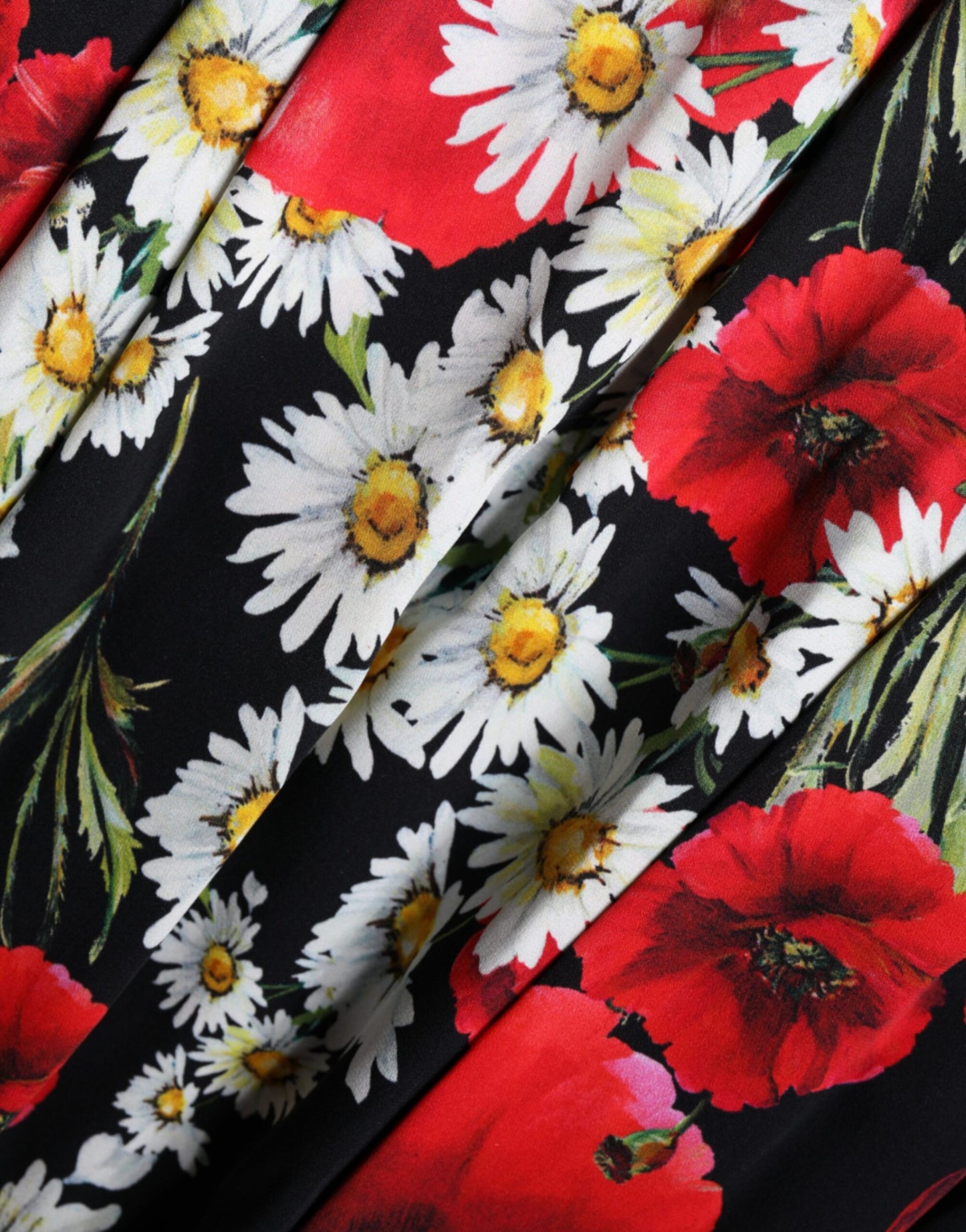 Black Floral Silk Sleeveless Long Gown Dress - The Luxe Alliance