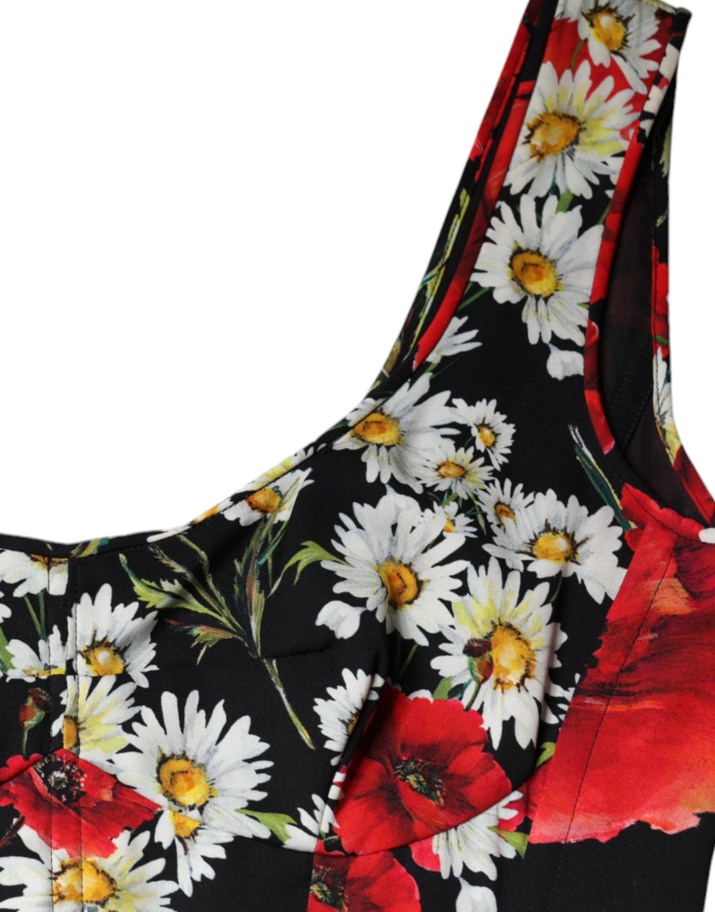 Black Floral Silk Sleeveless Long Gown Dress - The Luxe Alliance
