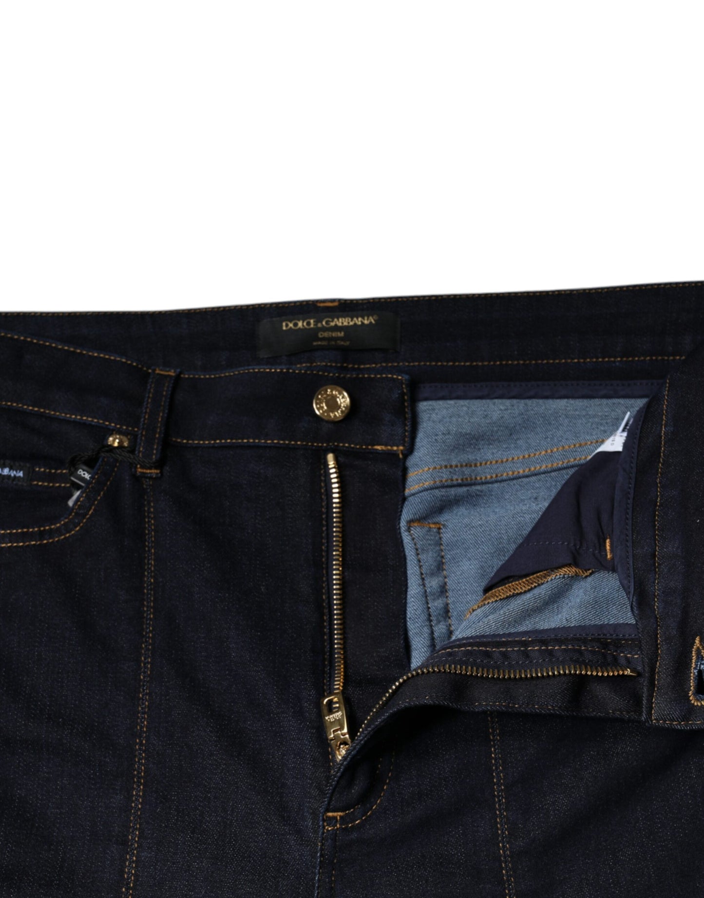 - Black Cotton Blend Skinny Denim Jeans