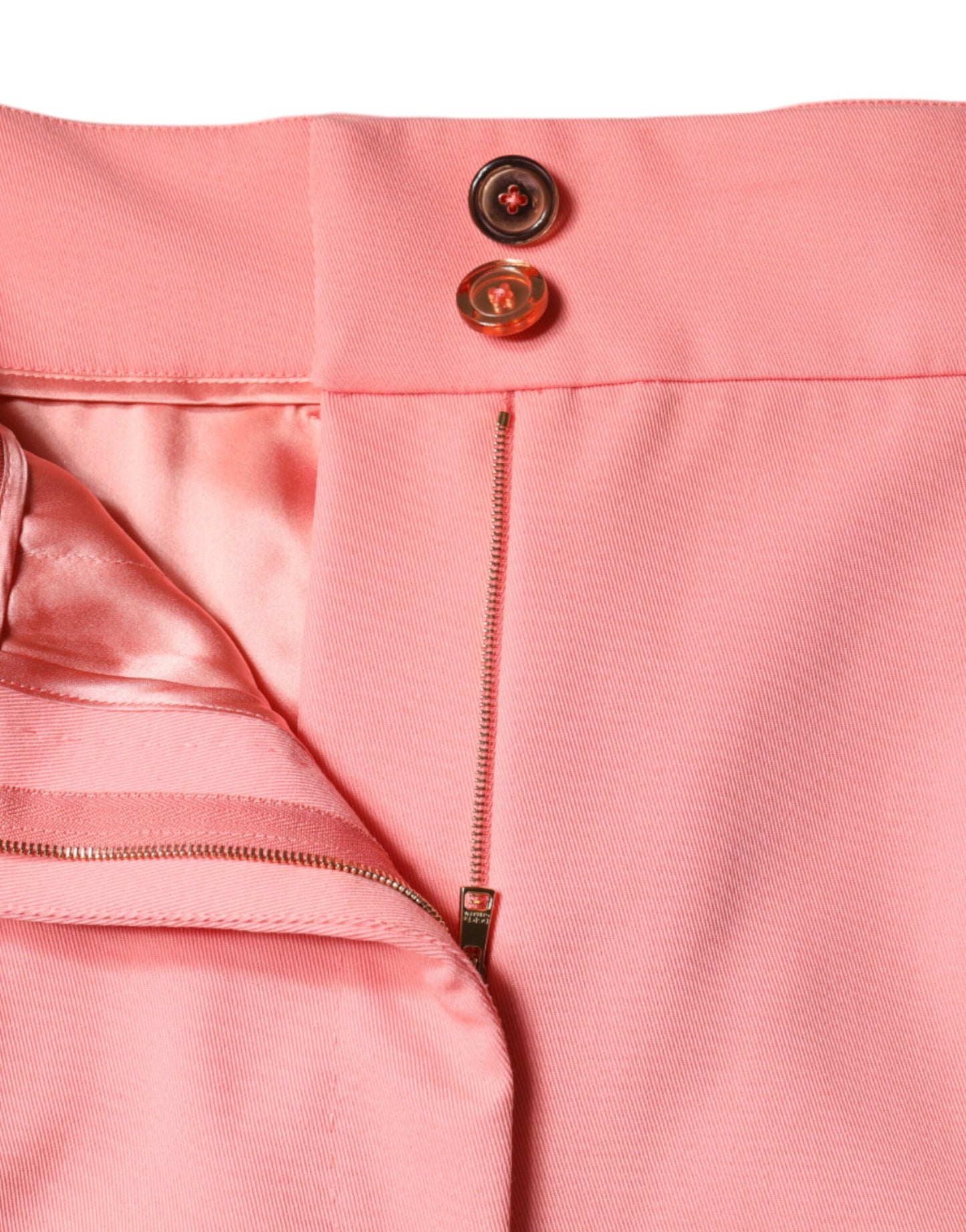 - Rose Pink Polyester High Waist Tapered Pants