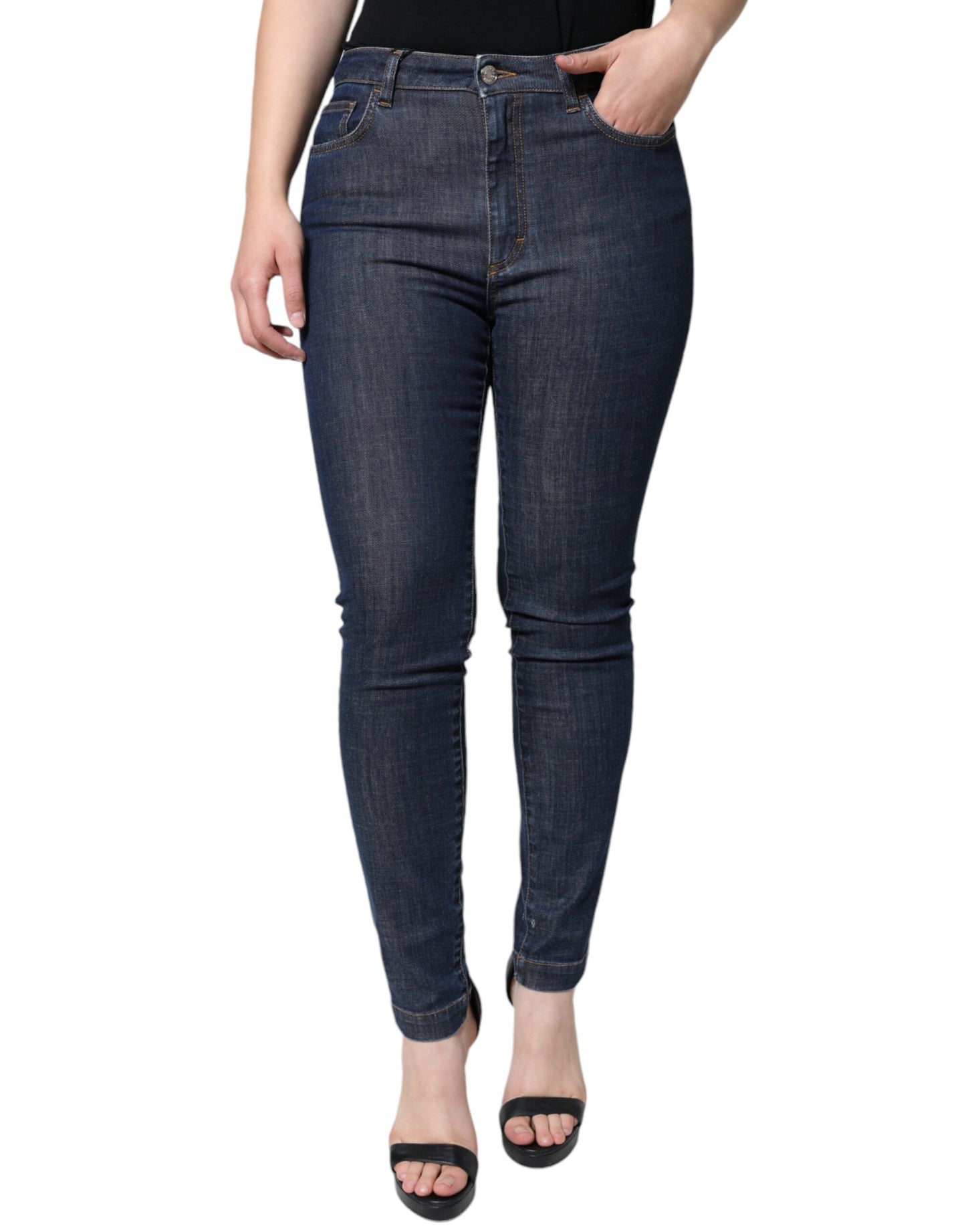 - Dark Blue QUEEN Cotton Skinny Denim Jeans