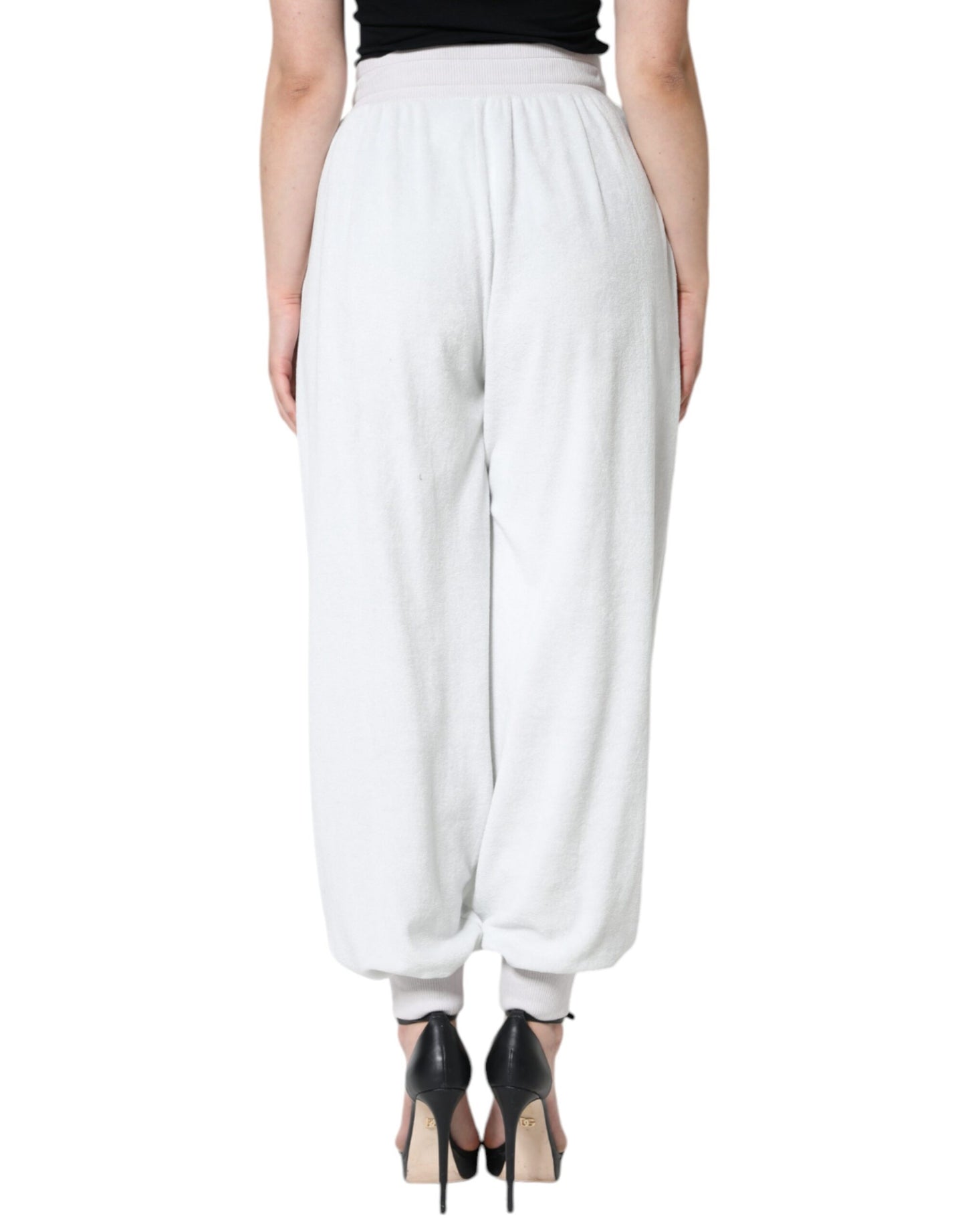 - White Nylon Jogger Sweatpants Pants