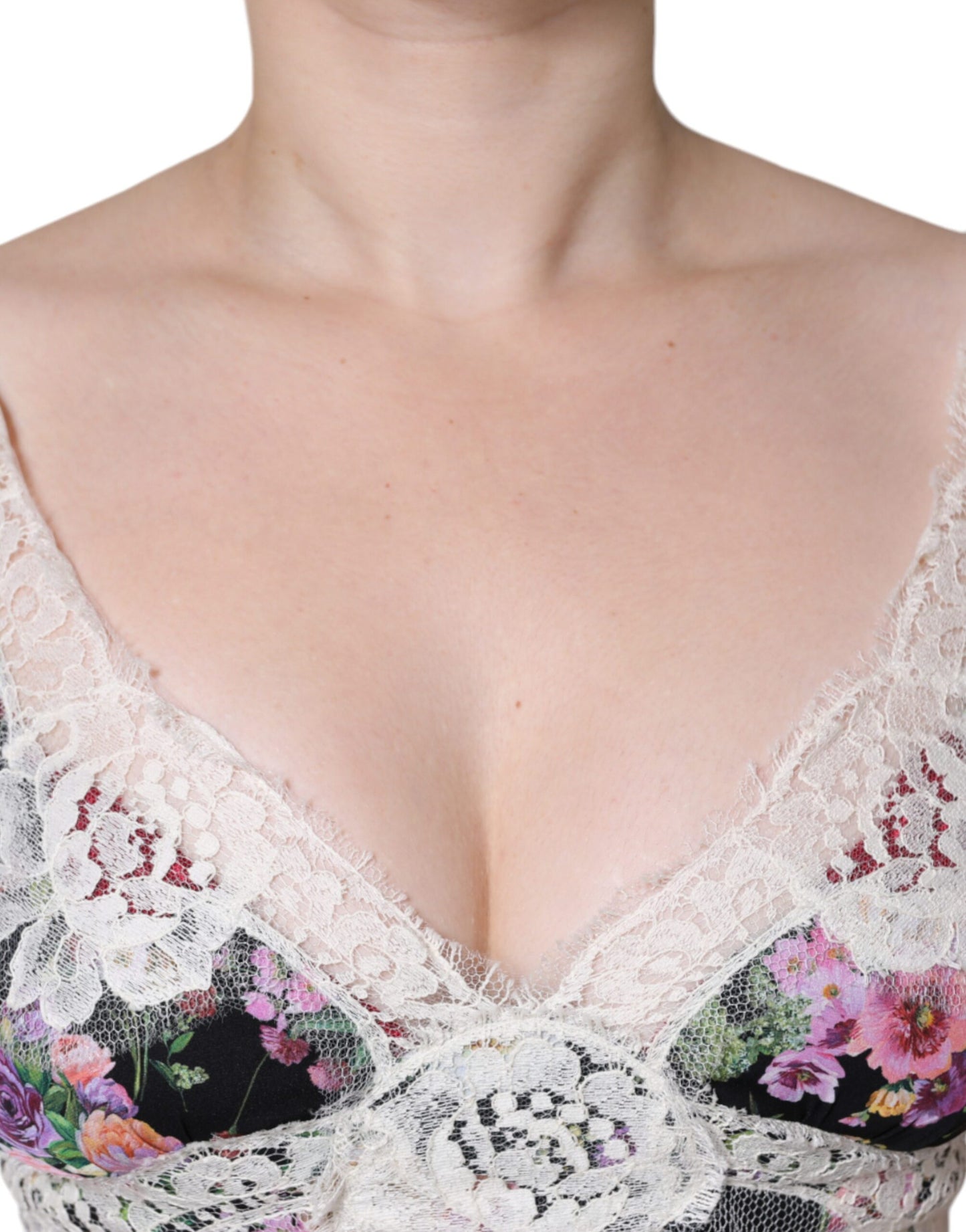 - Black Floral Lace Short Sleeves Blouse Top
