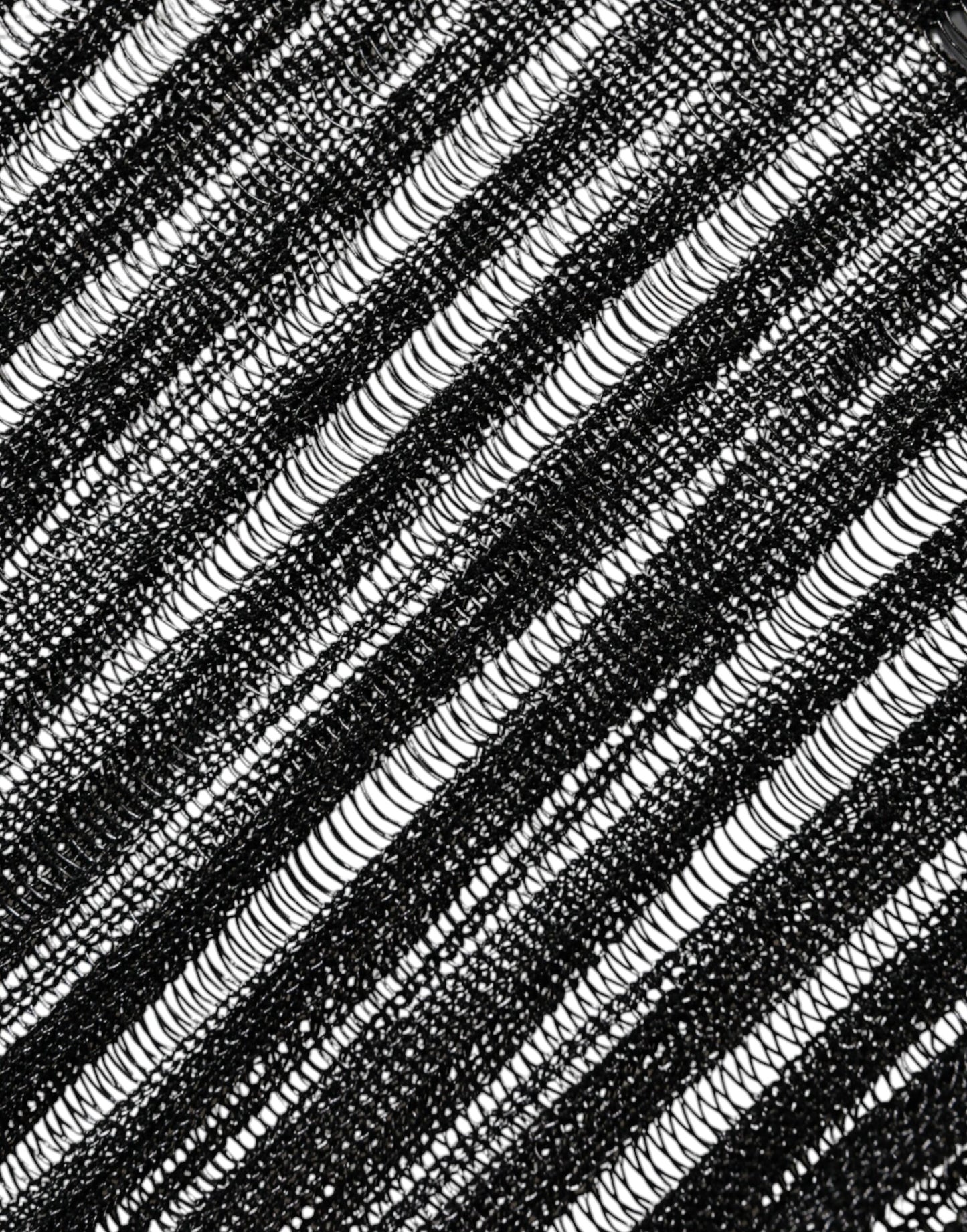 - Black Stripe See Through Long Sleeves Top