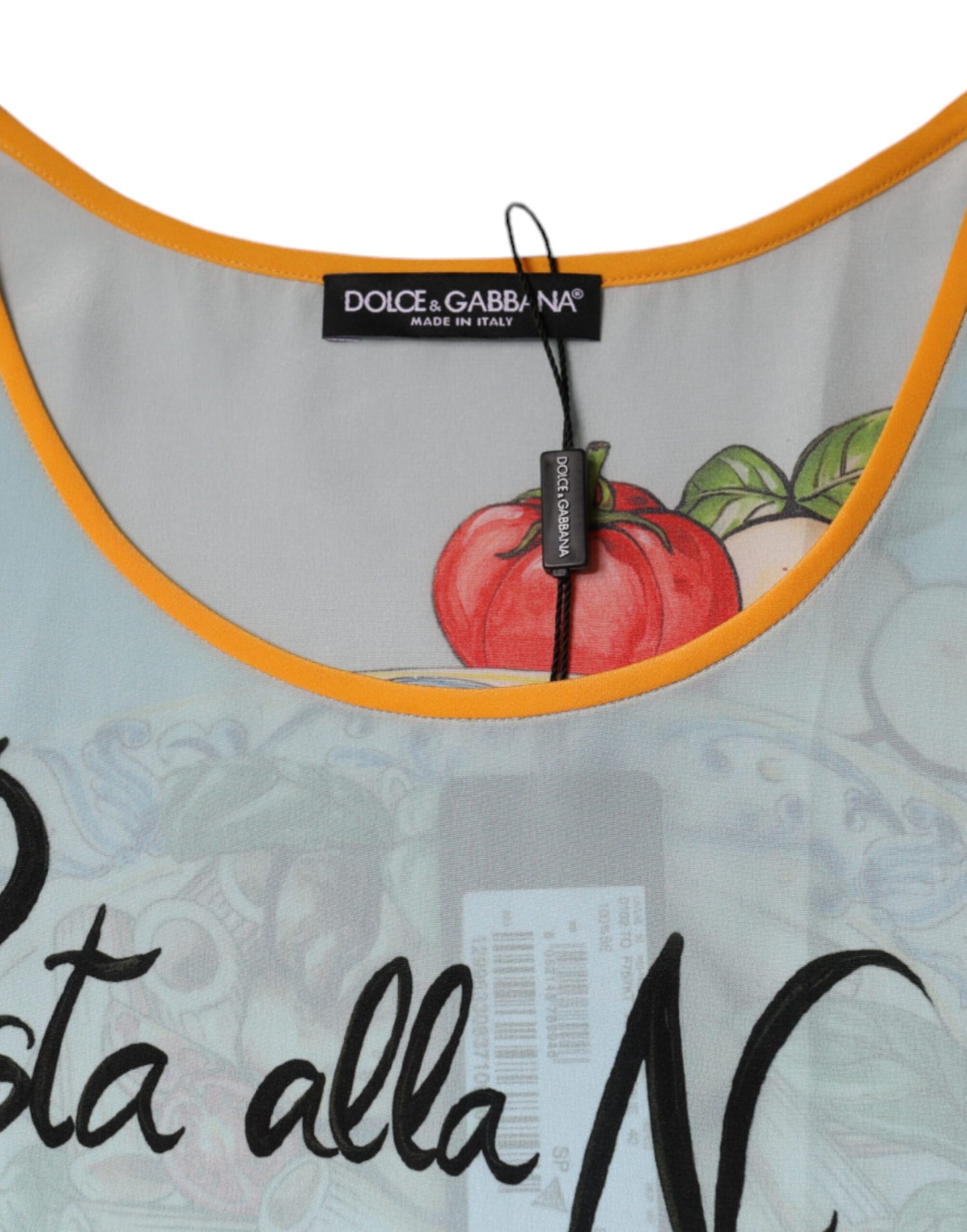 - Multicolor Pasta Alla Norma Print Tank Top
