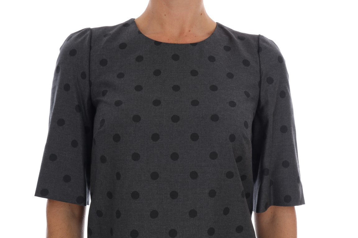- Chic Polka Dotted Wool Dress