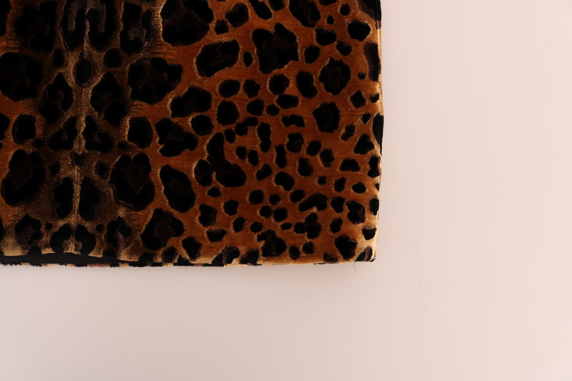- Sleeveless Leopard Mini Sheath Dress