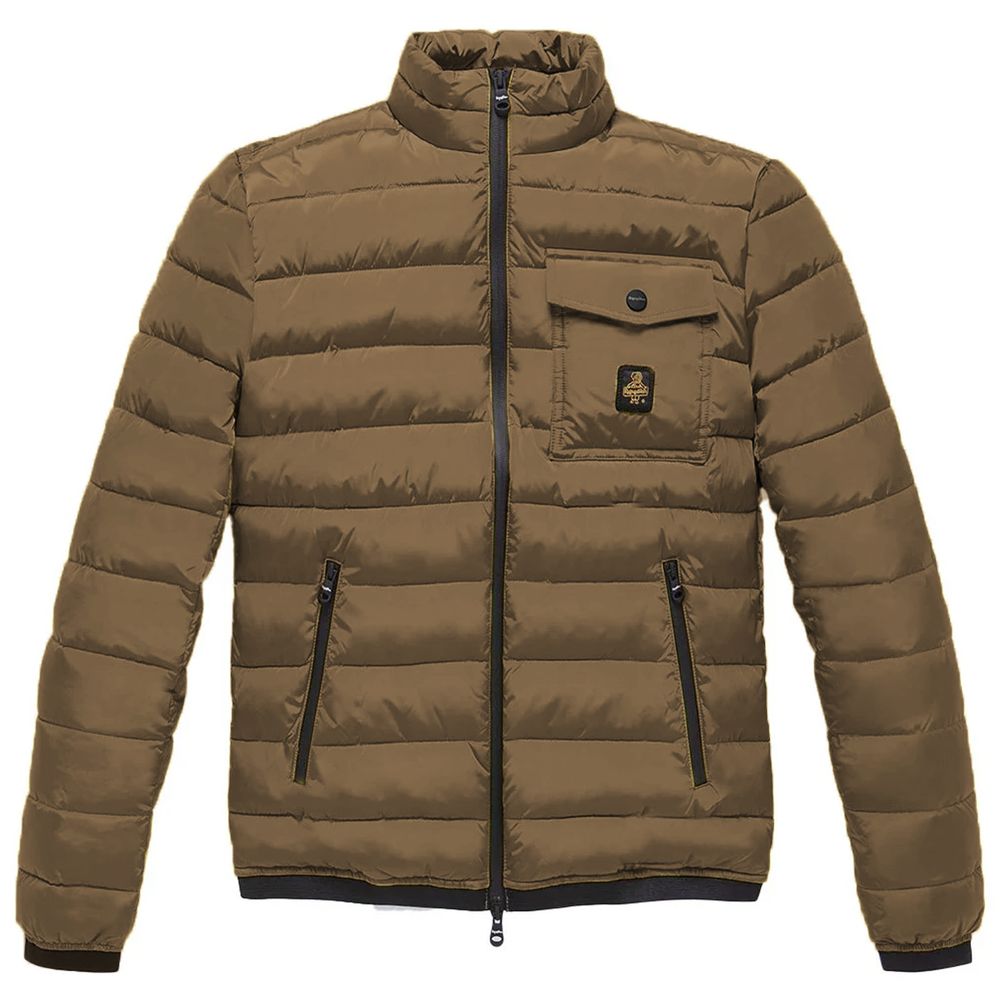 RefrigiWear Brown Nylon Down Jacket