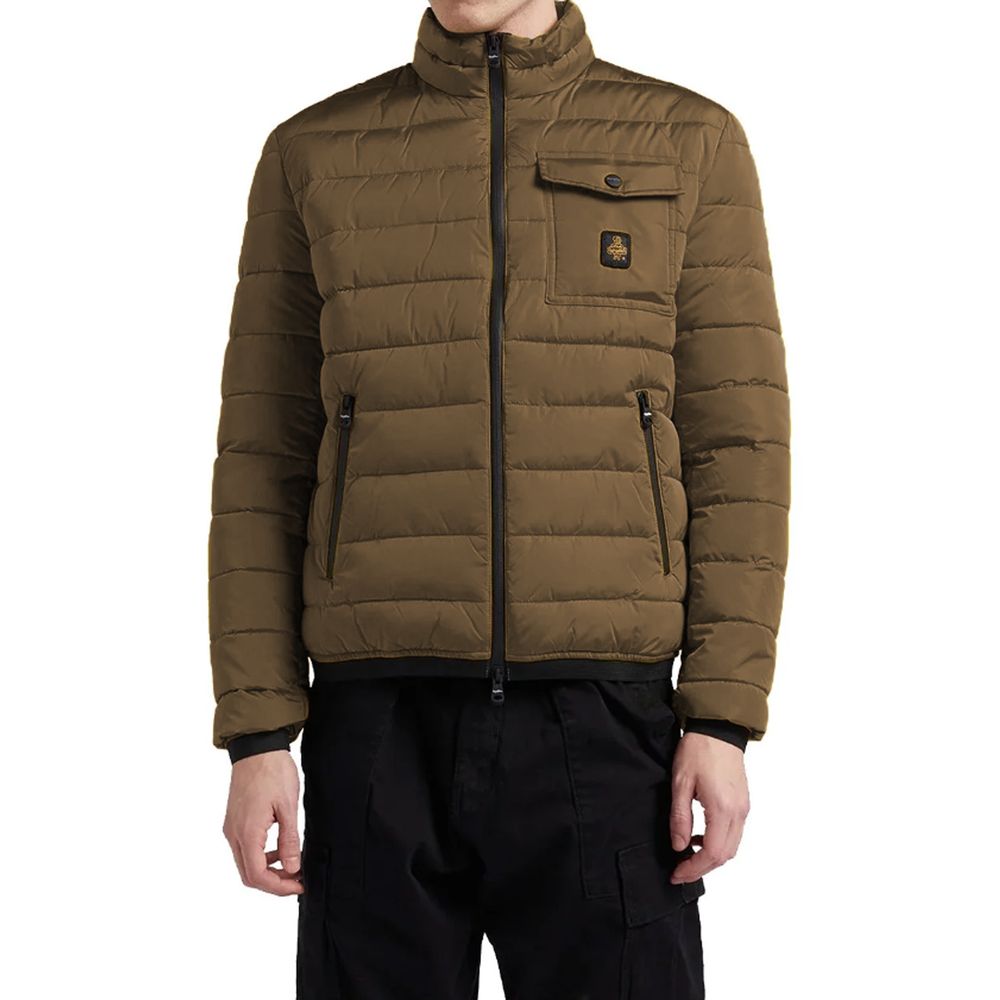 RefrigiWear Brown Nylon Down Jacket
