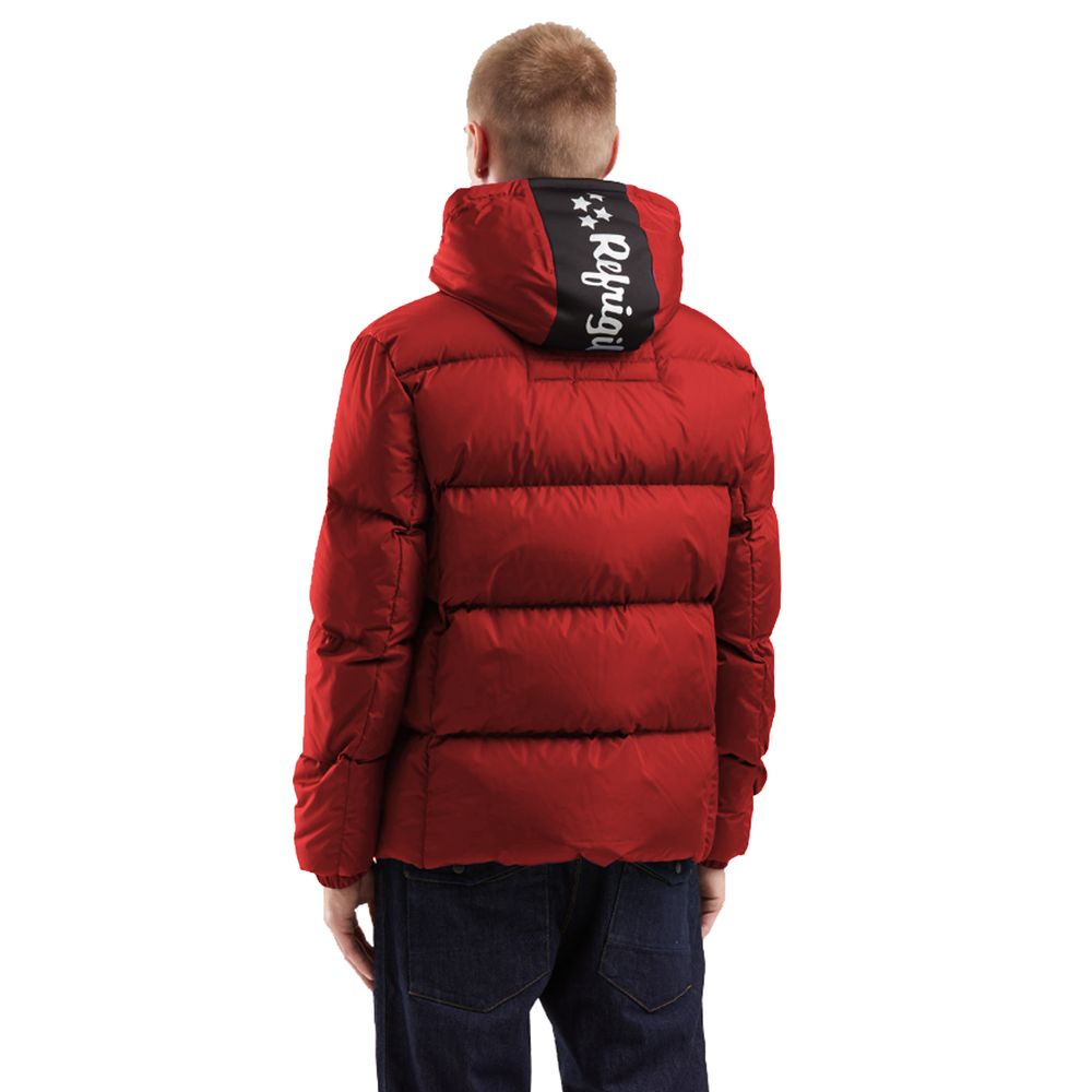 RefrigiWear Men’s Winter Down Jacket - Red - Nylon