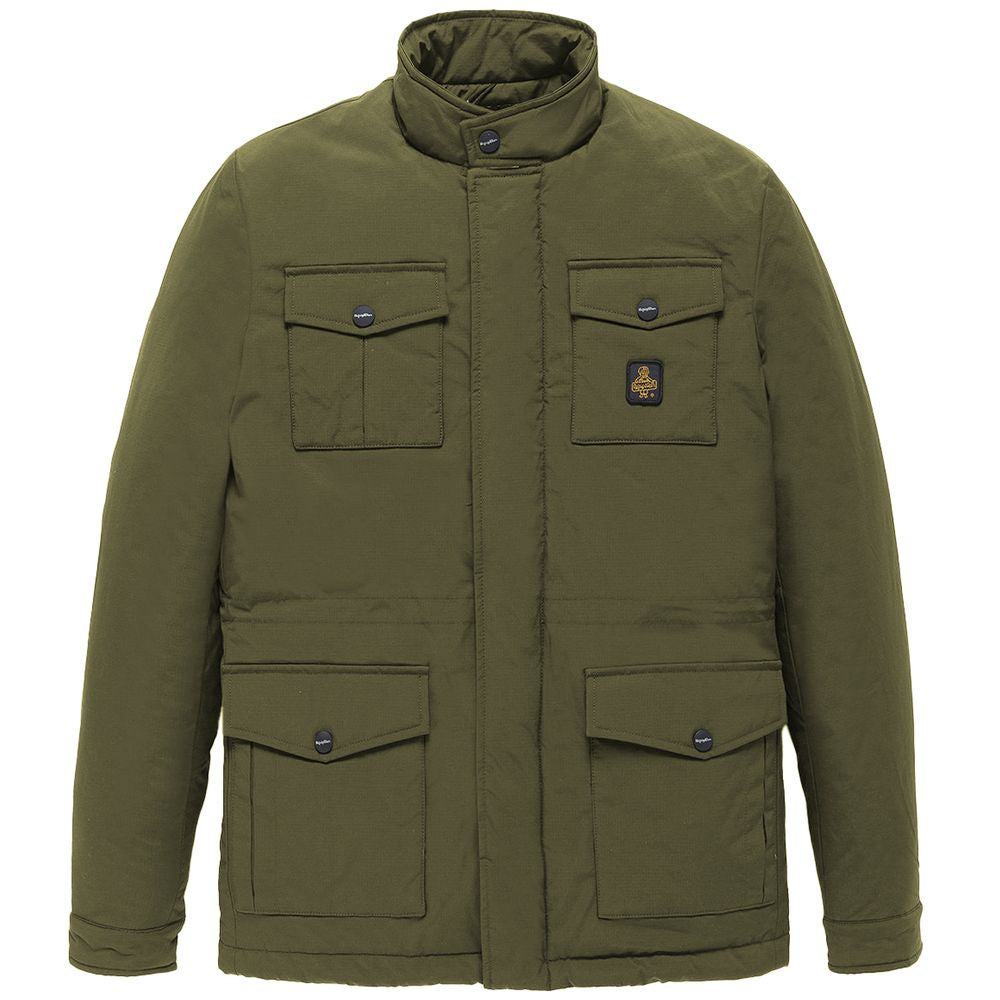 RefrigiWear Men's Jacket – Green Nylon Utility Jacket