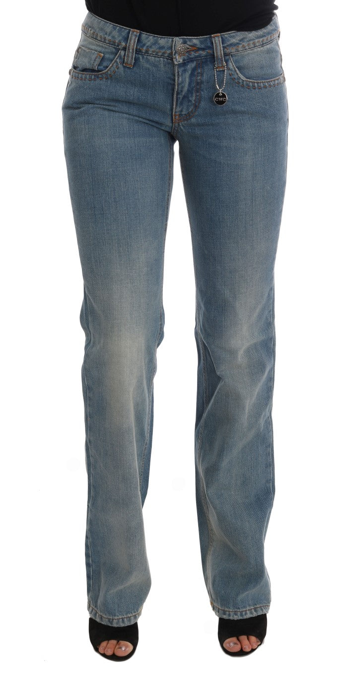 - Chic Classic Fit Straight Blue Jeans